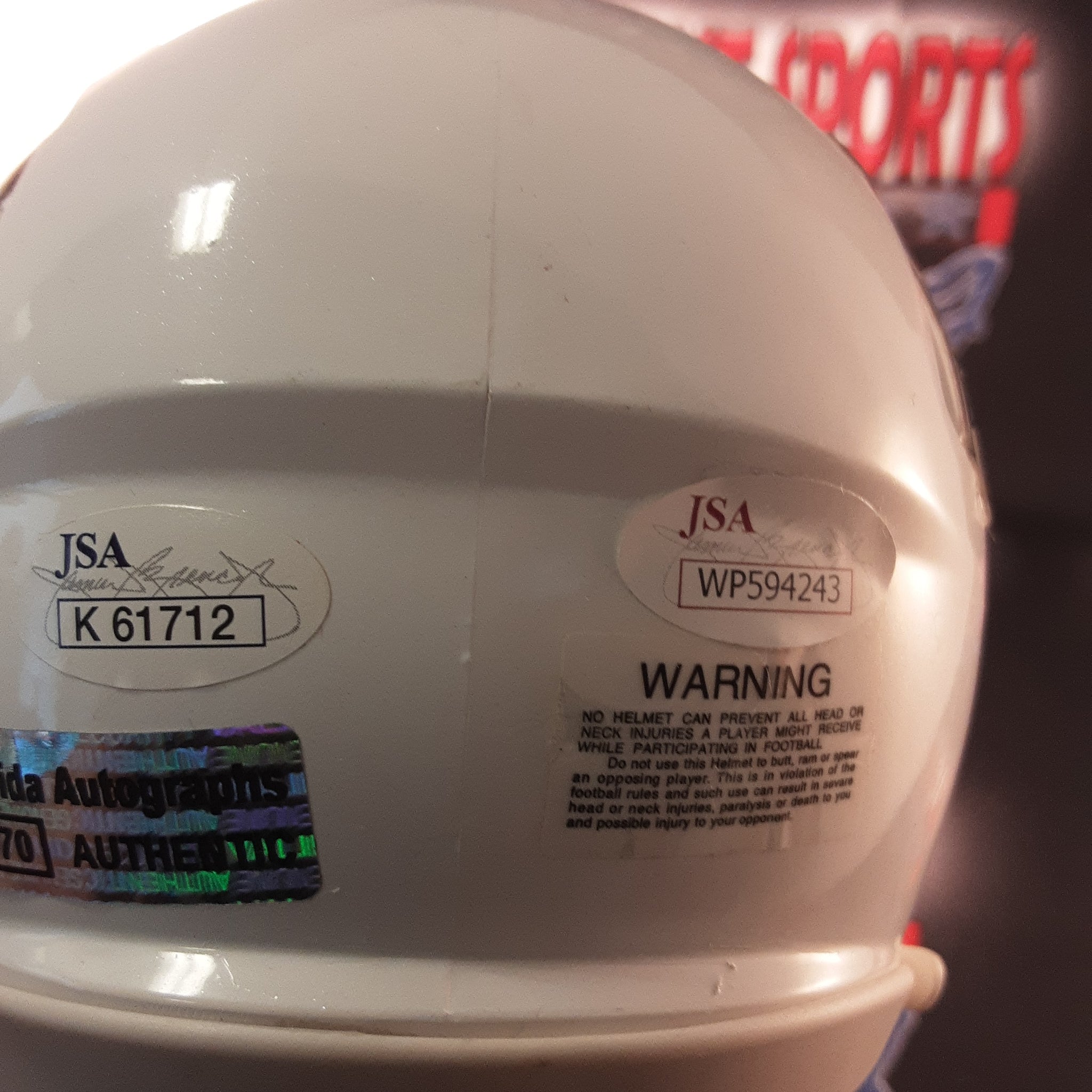 Mike Evans and Johnny Manziel Authentic Signed Texas A&M autographed Mini Helmet JSA.