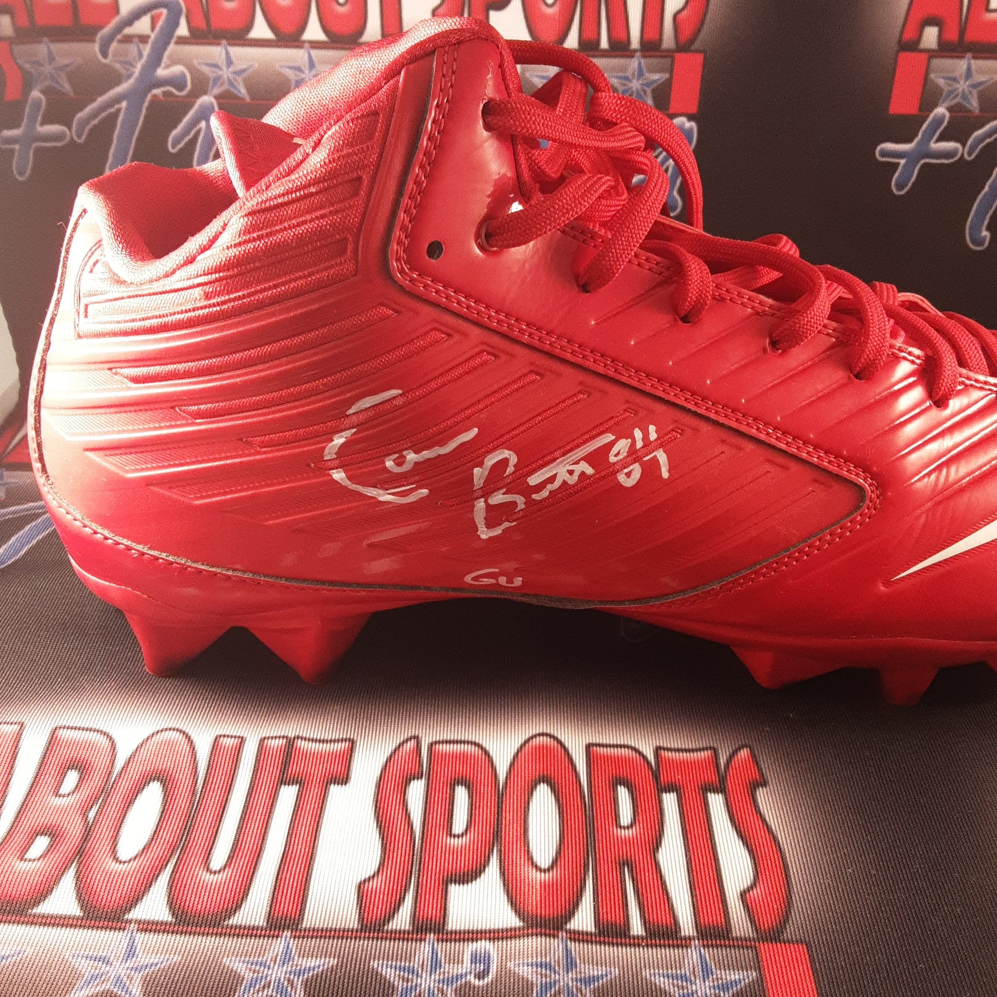 Cameron Brate Authentic Game Used Signed Right Cleat Autographed JSA