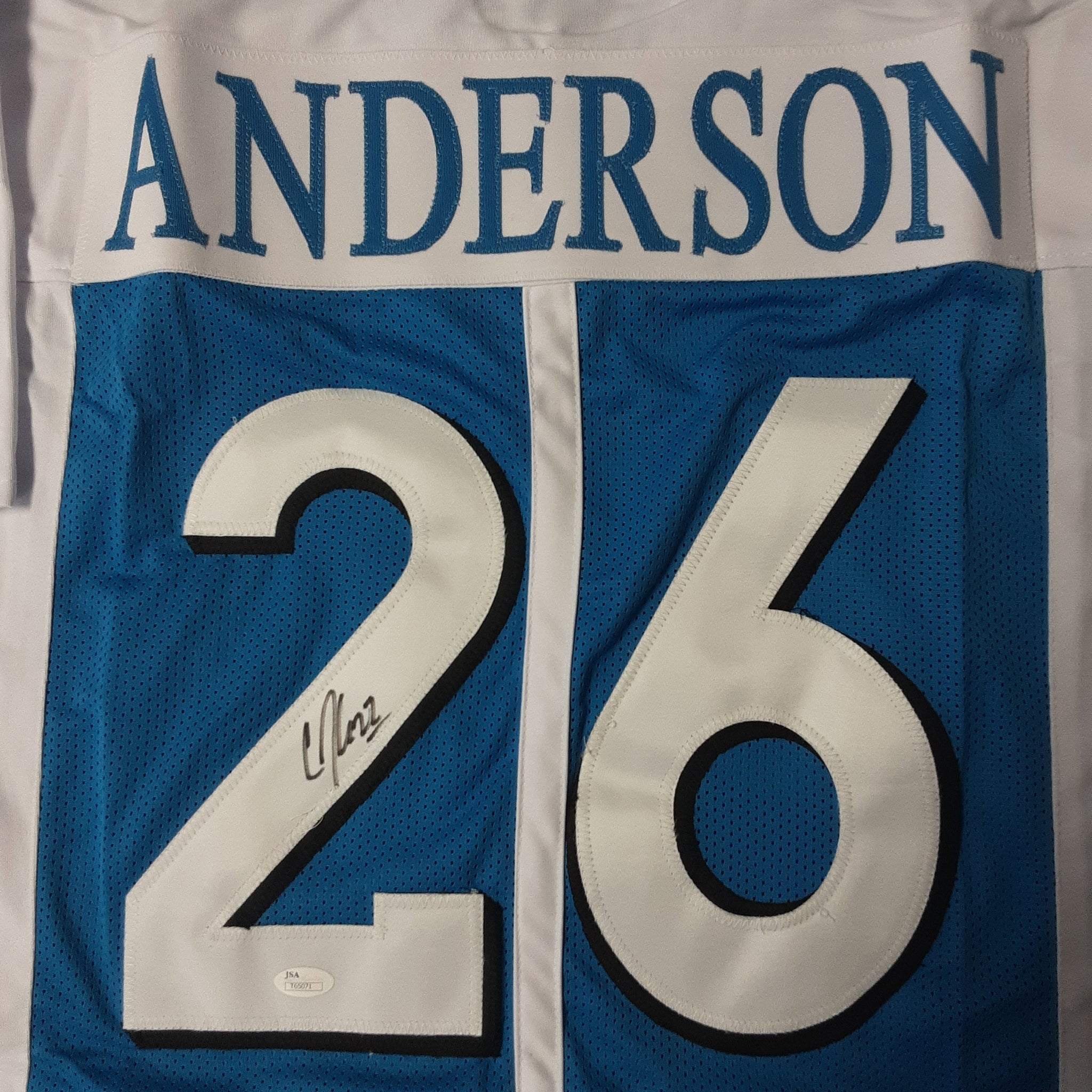 CJ Anderson Authentic Signed Pro Style Jersey Autographed JSA--