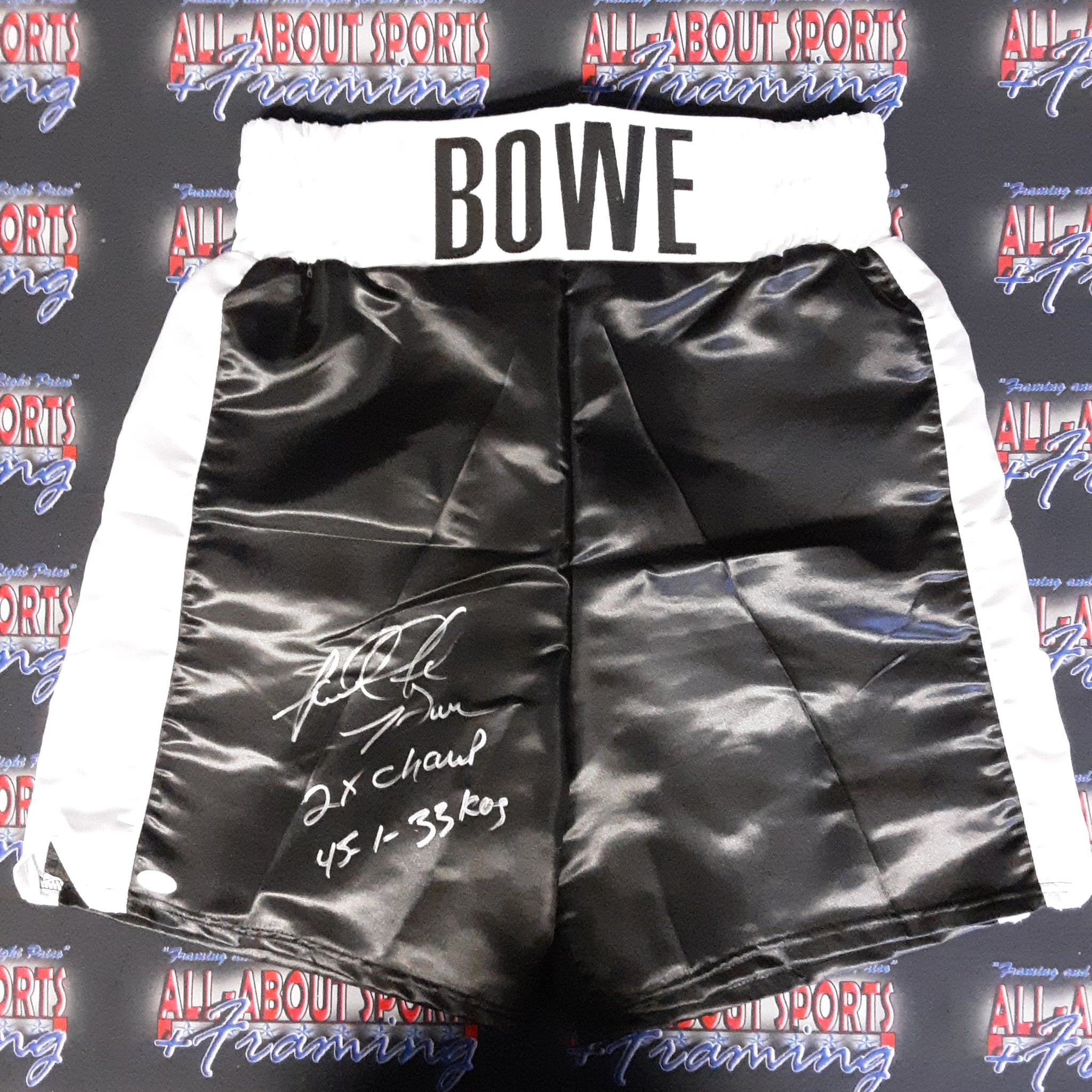 Riddick "Big Daddy" Bowe Authentic Signed Boxing Shorts Autographed JSA