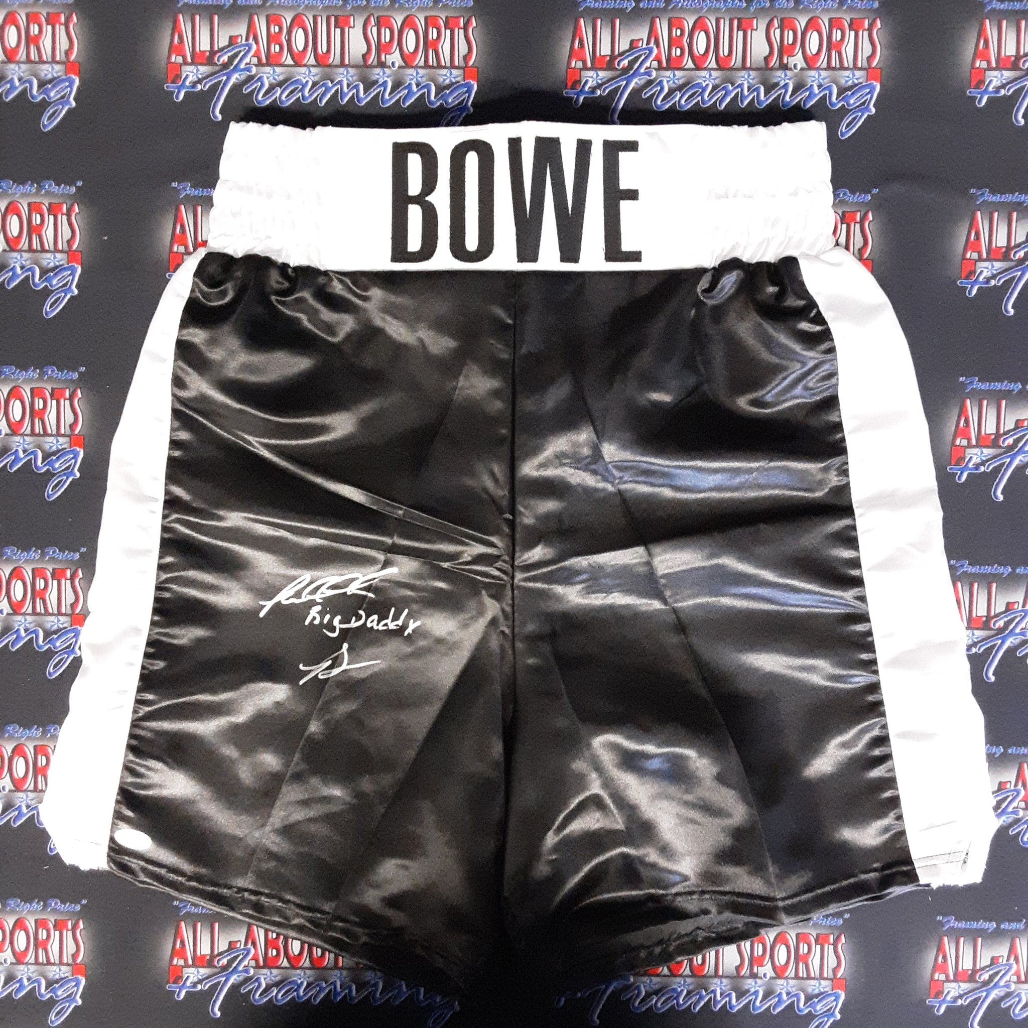 Riddick "Big Daddy" Bowe Authentic Signed Boxing Shorts Autographed JSA R1