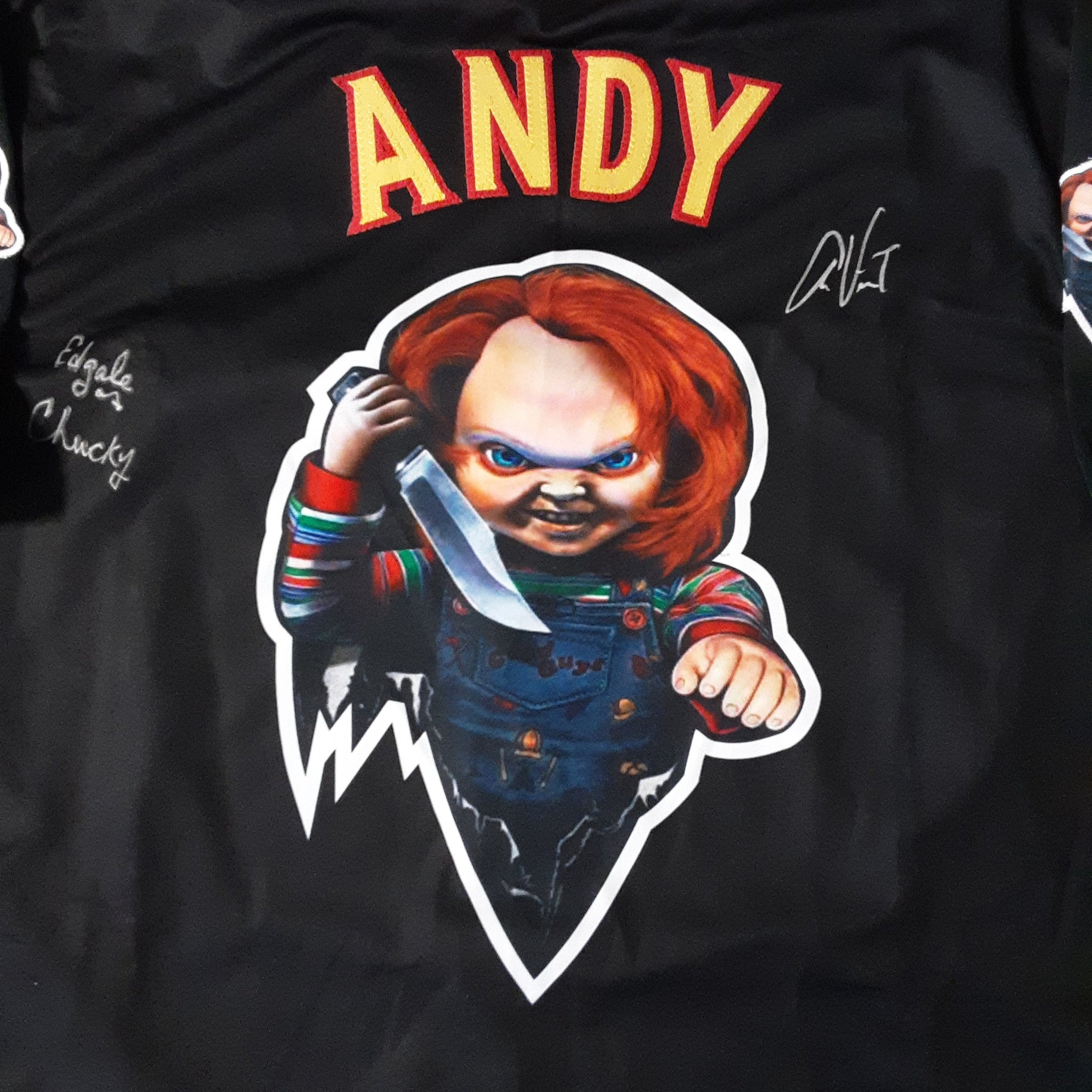 Alex Vincent and Ed Gale Celebrity Actor Authentic Signed & Inscribed Pro Style Jersey Autographed JSA