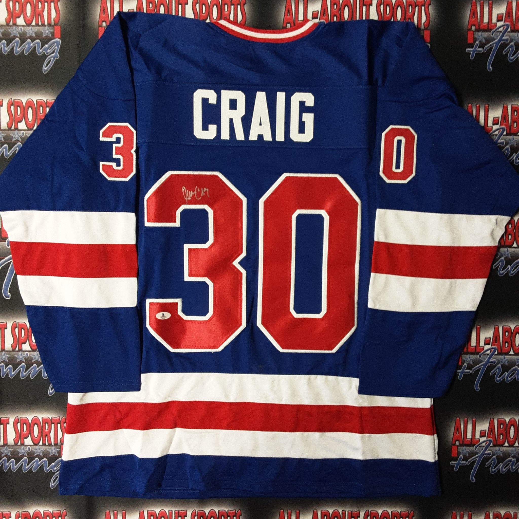 Jim Craig Authentic Signed Pro Style Jersey Autographed Beckett