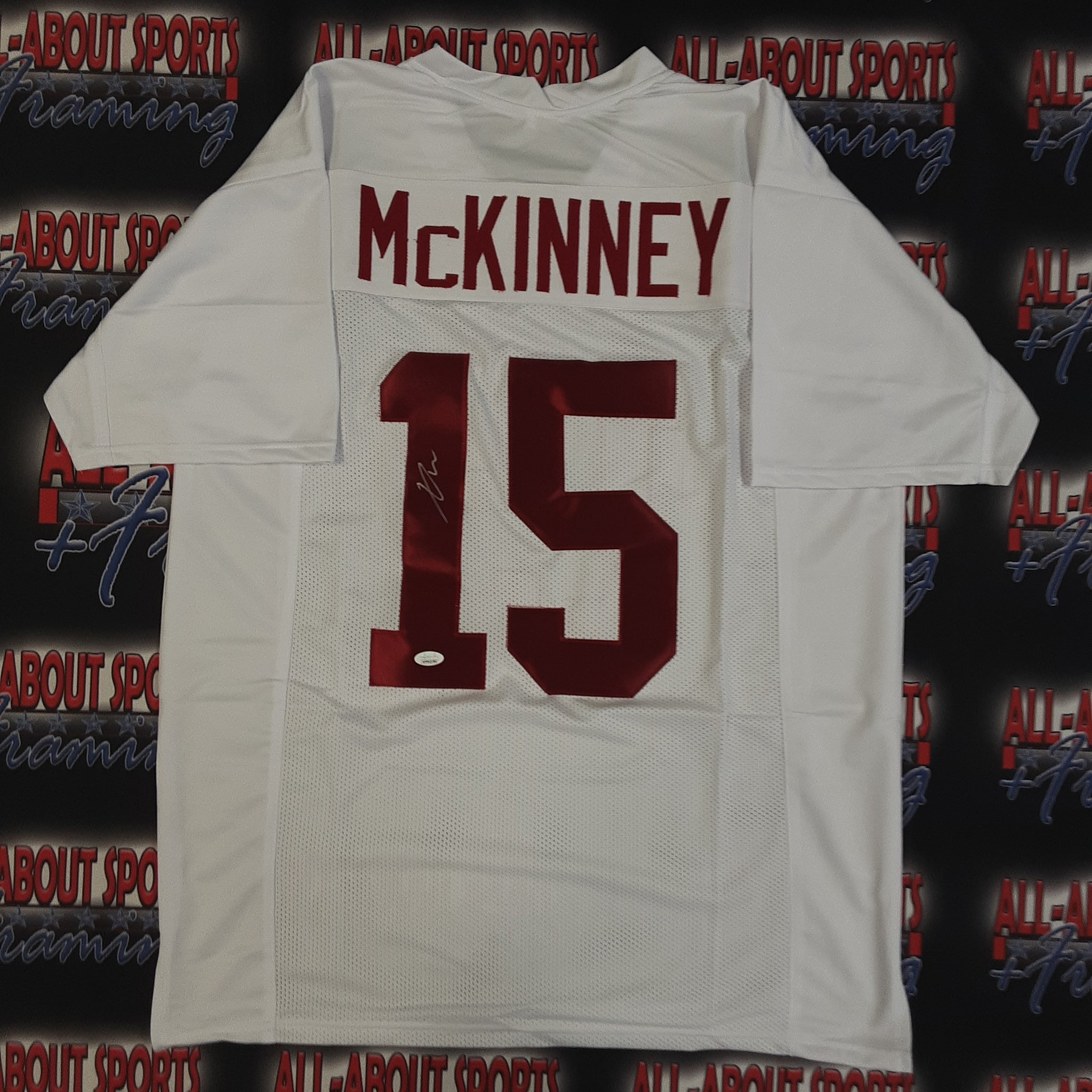 Xavier McKinney Authentic Signed Pro Style Jersey Autographed JSA