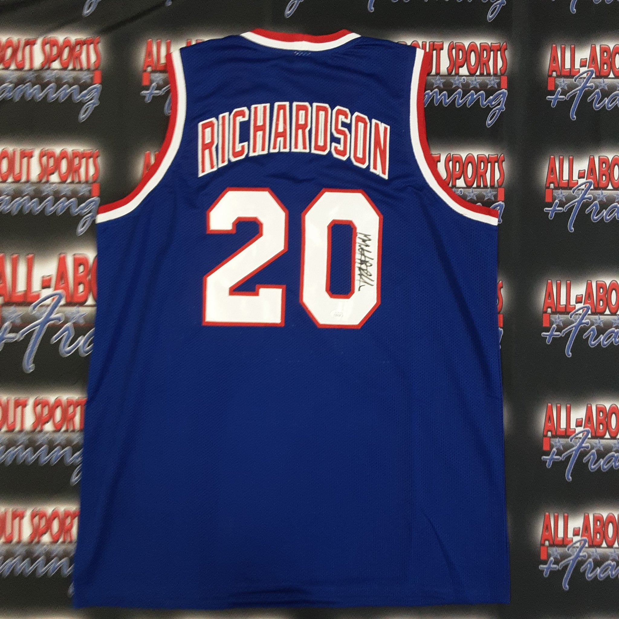 Michael Ray Richardson Authentic Signed Pro Style Jersey Autographed JSA