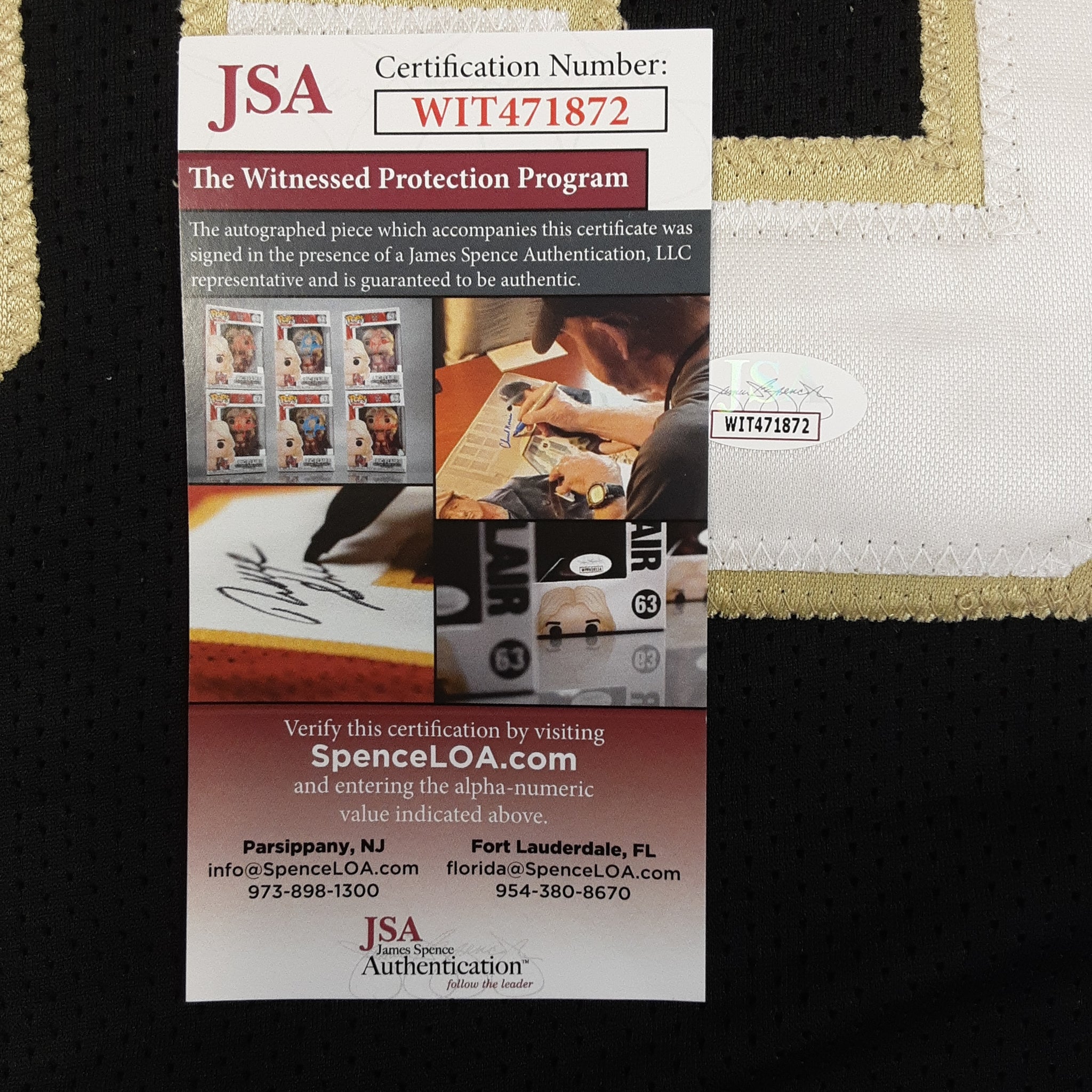 Jordan Whitehead Authentic Signed Pro Style Jersey Autographed JSA