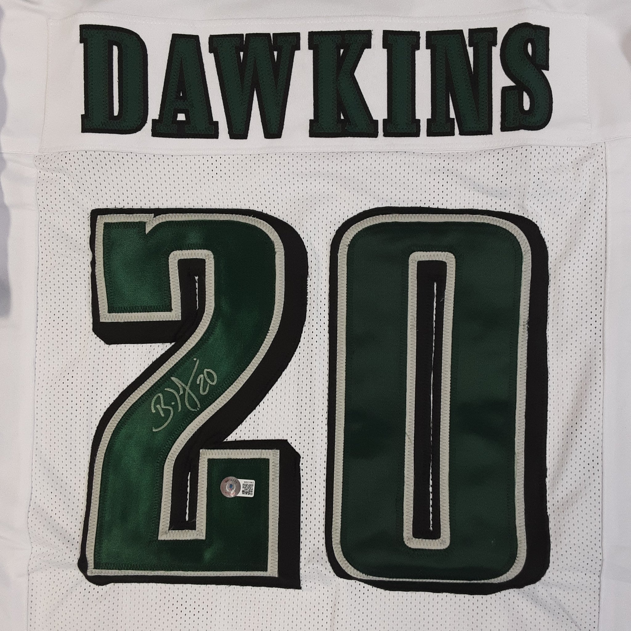 Brian Dawkins Authentic Signed Black Pro Style Framed Jersey BAS