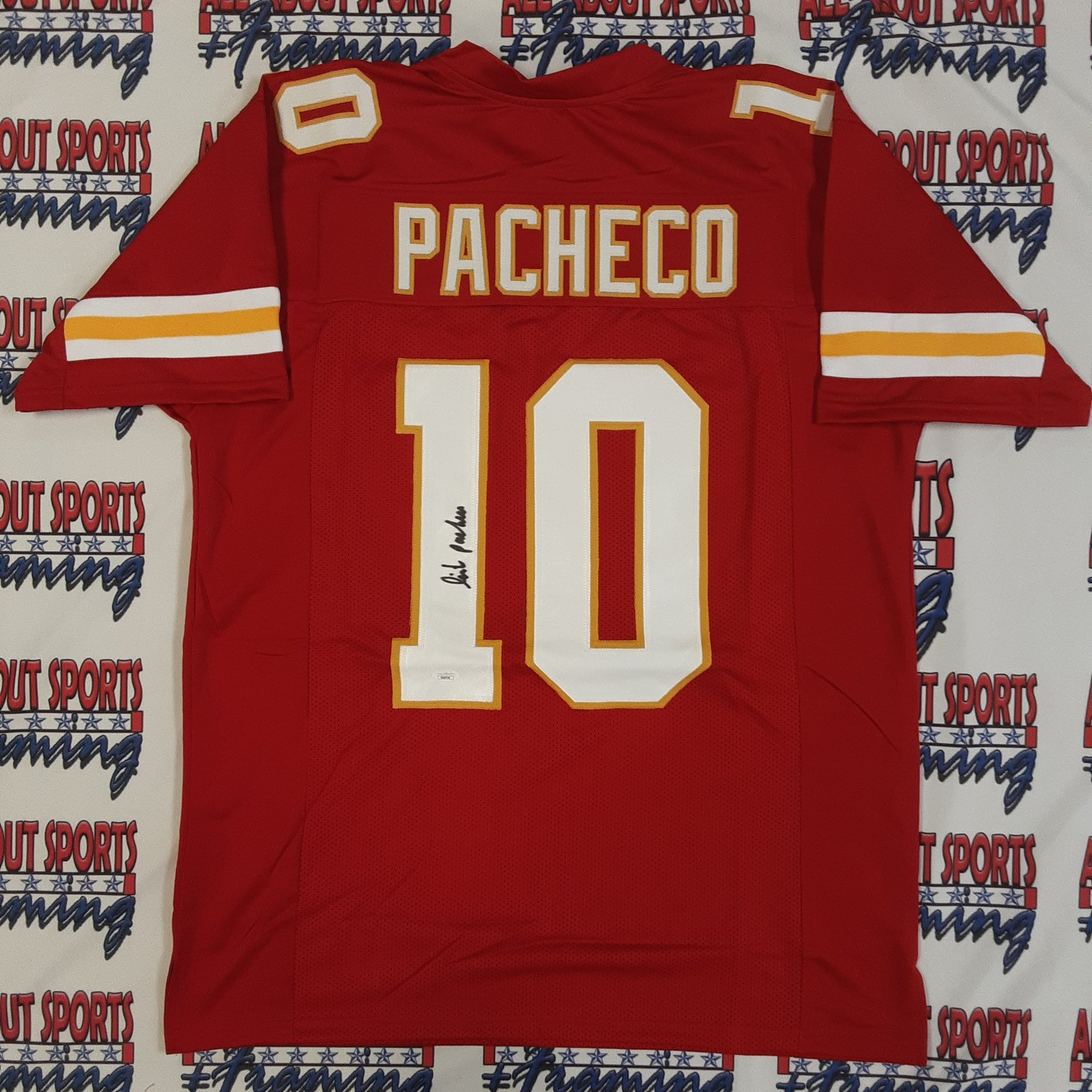 Isiah Pacheco Authentic Signed Pro Style Jersey Autographed JSA