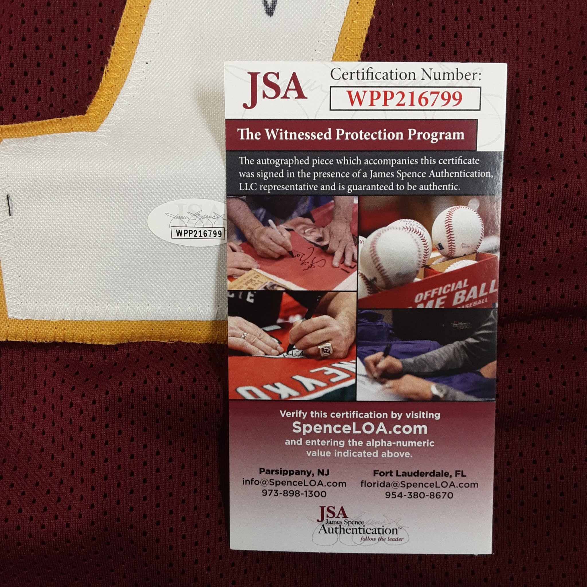 Joe Theismann Authentic Signed Pro Style Jersey Autographed JSA