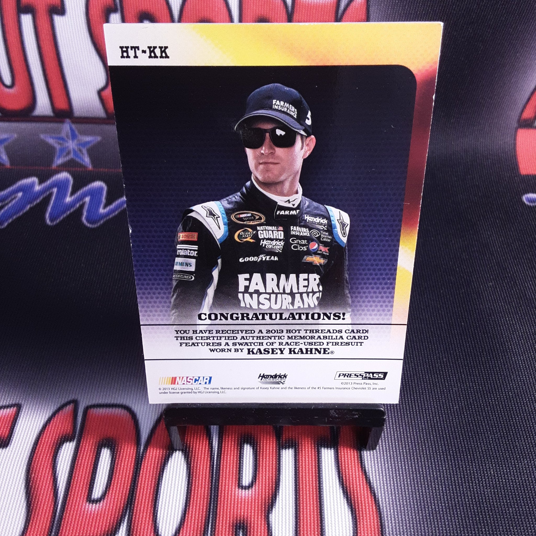 2013 Press Pass Hot Threads Ignite Series Card #HT-KK Kasey Kahne