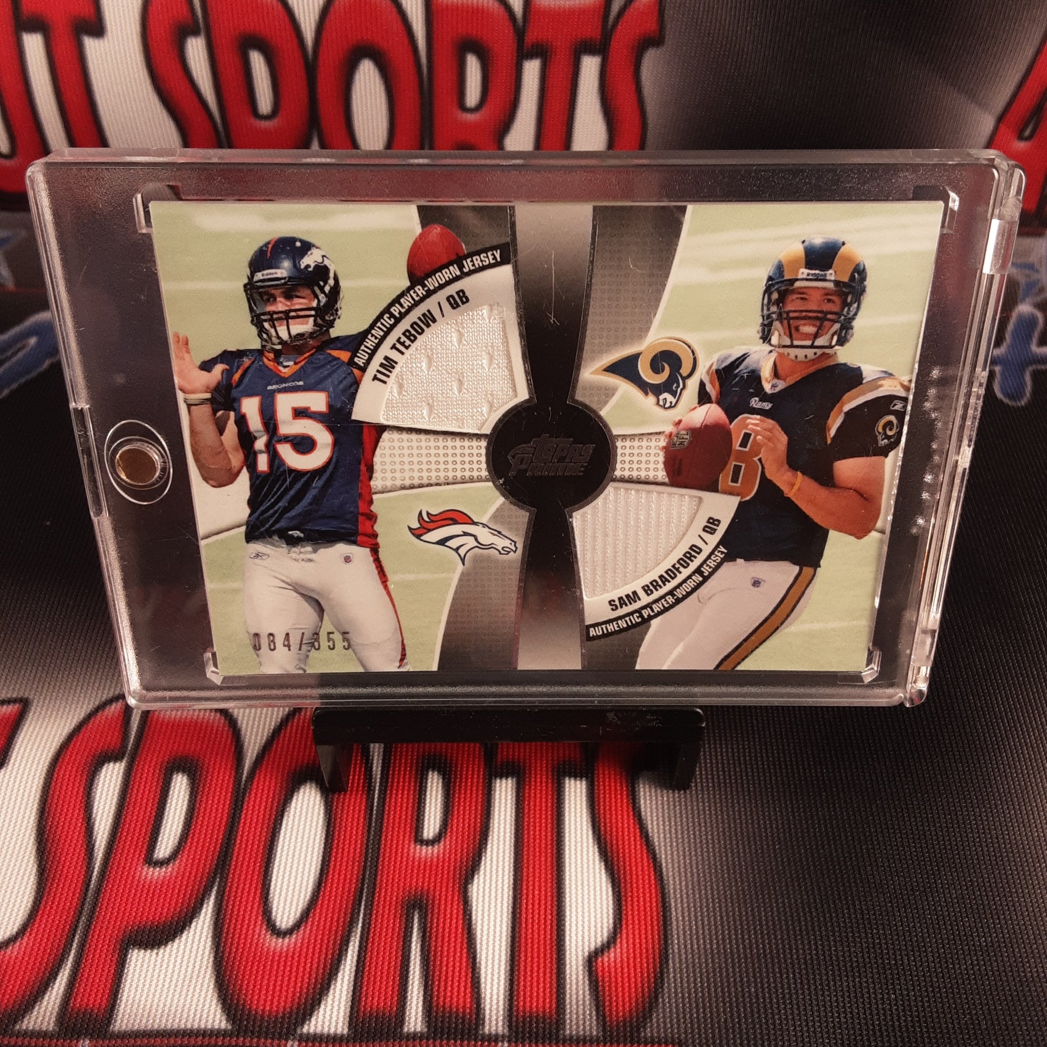 2010 Topps Prime Card #2QR-TB Tebow and Bradford Auto/355