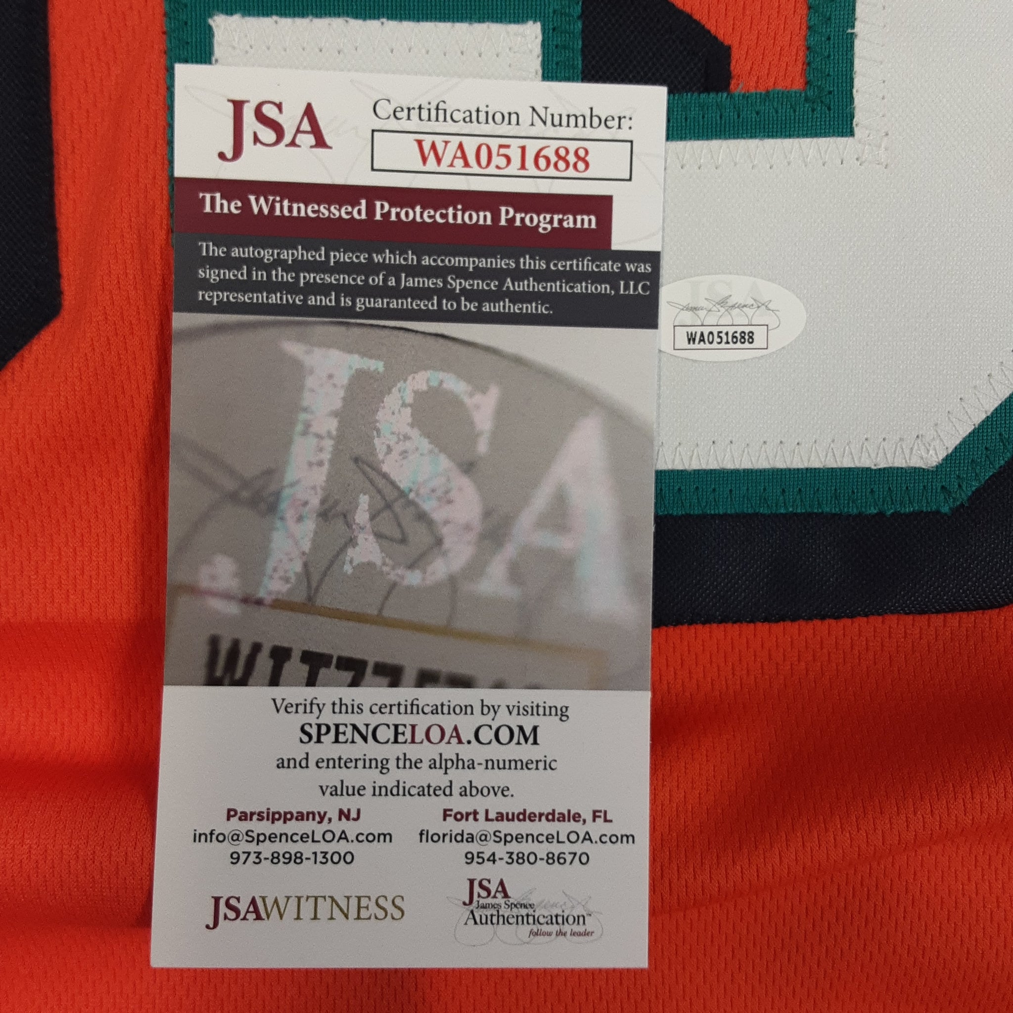 Jason Taylor Authentic Signed Pro Style Jersey Autographed JSA R1