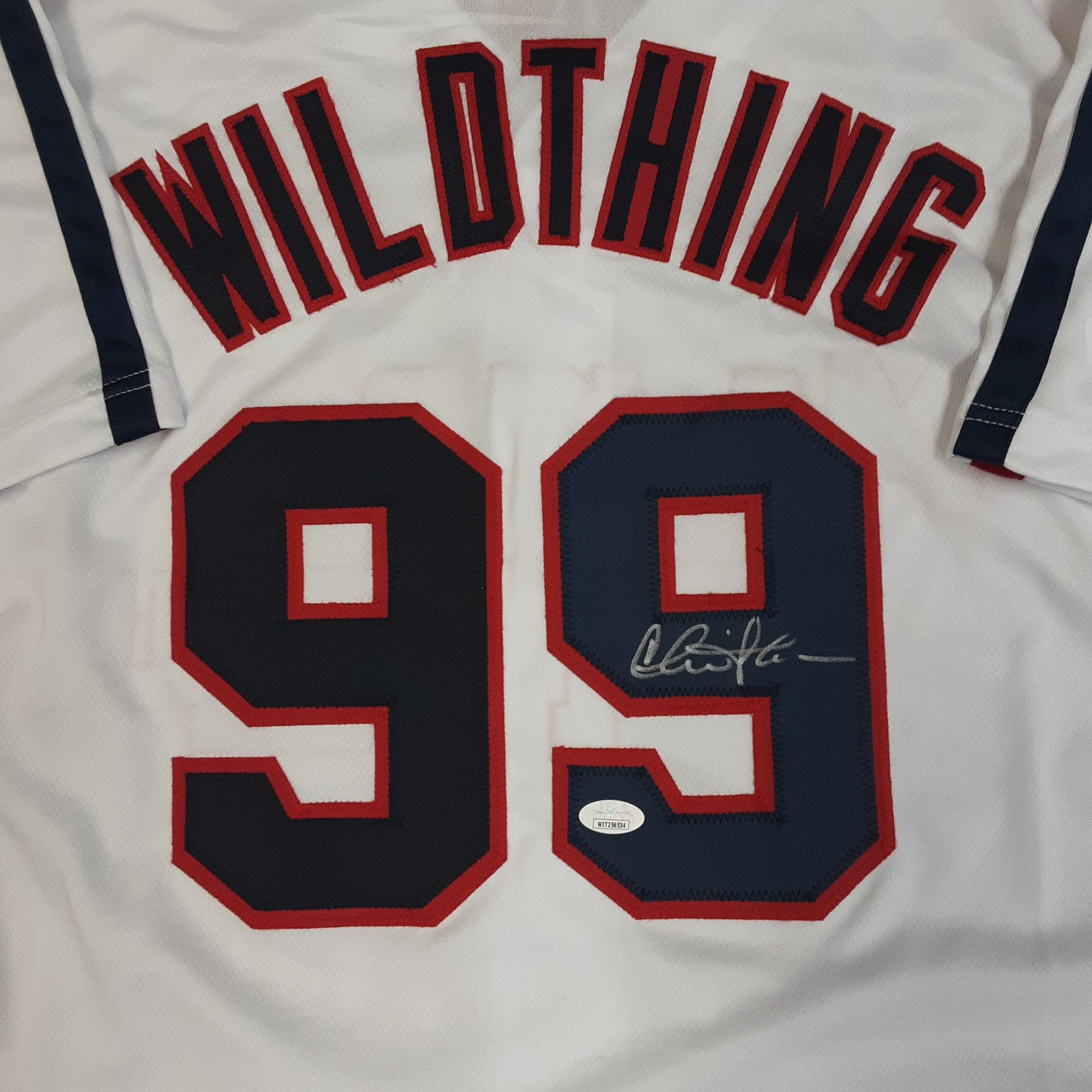 Charlie Sheen Wild Thing Rick Vaughn Authentic Signed Pro Style Jersey  Autographed JSA