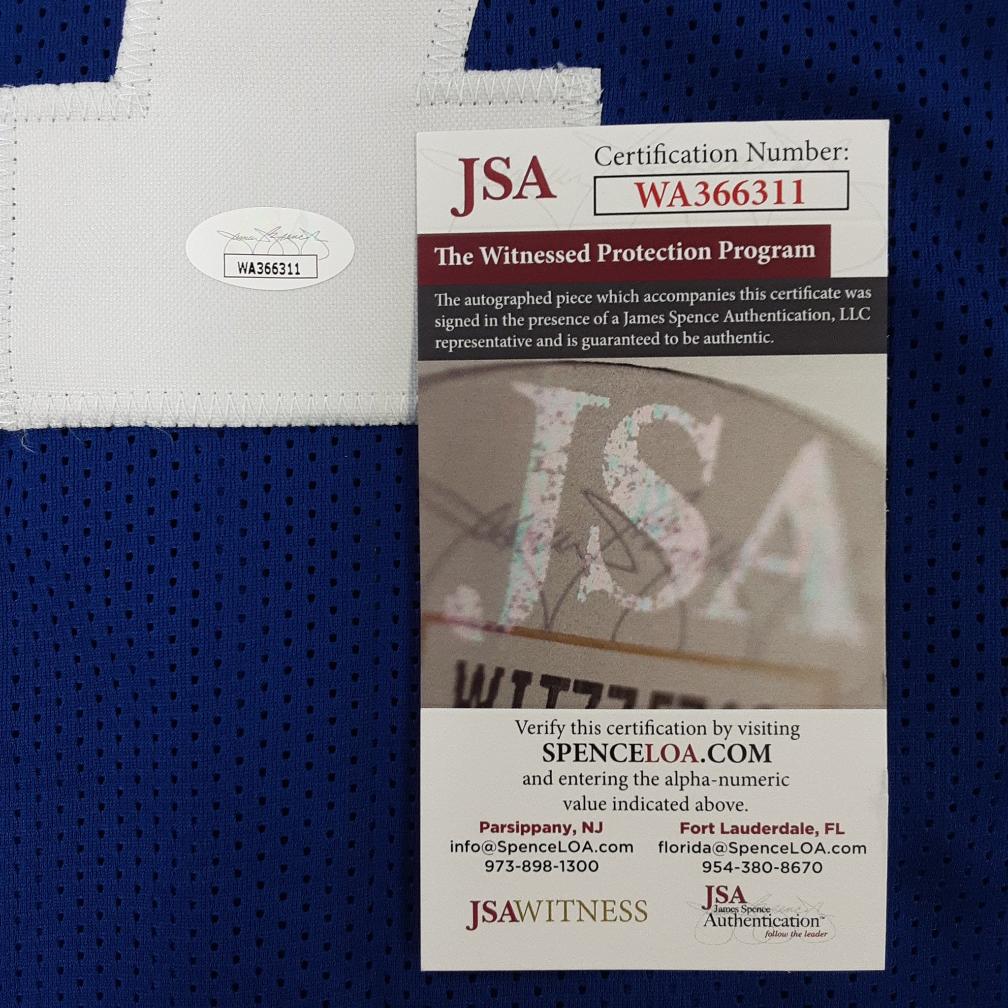 Joe Theismann Authentic Signed Pro Style Jersey Autographed JSA-