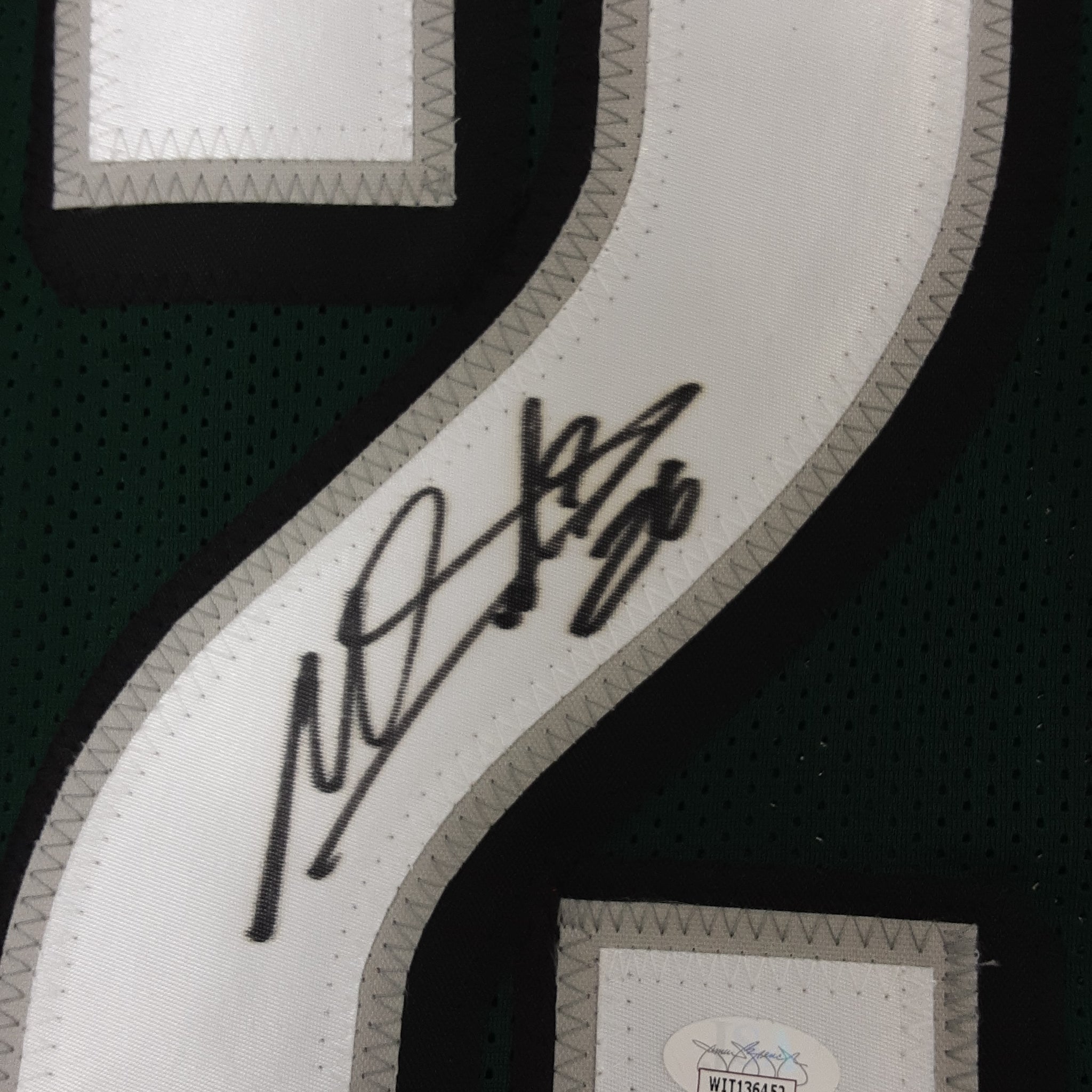 Jalen Hurts Authentic Signed Green Pro Style Framed Jersey Autographed JSA