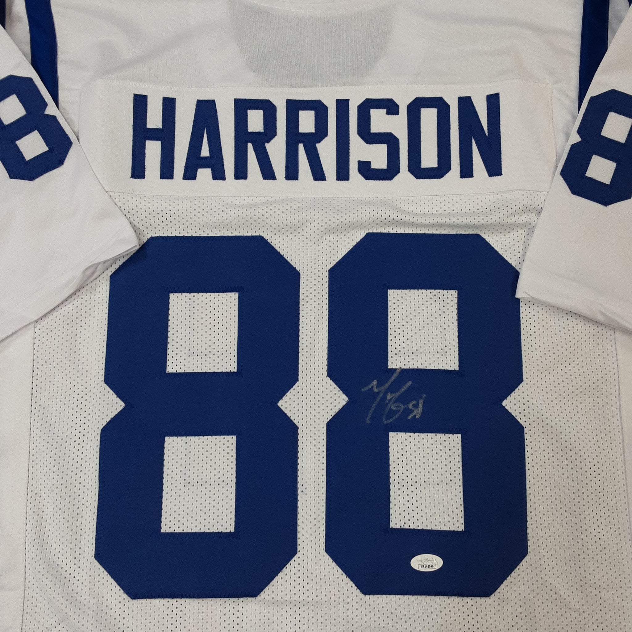 Marvin Harrison Signed Indianapolis Pro Grey Football Jersey (JSA