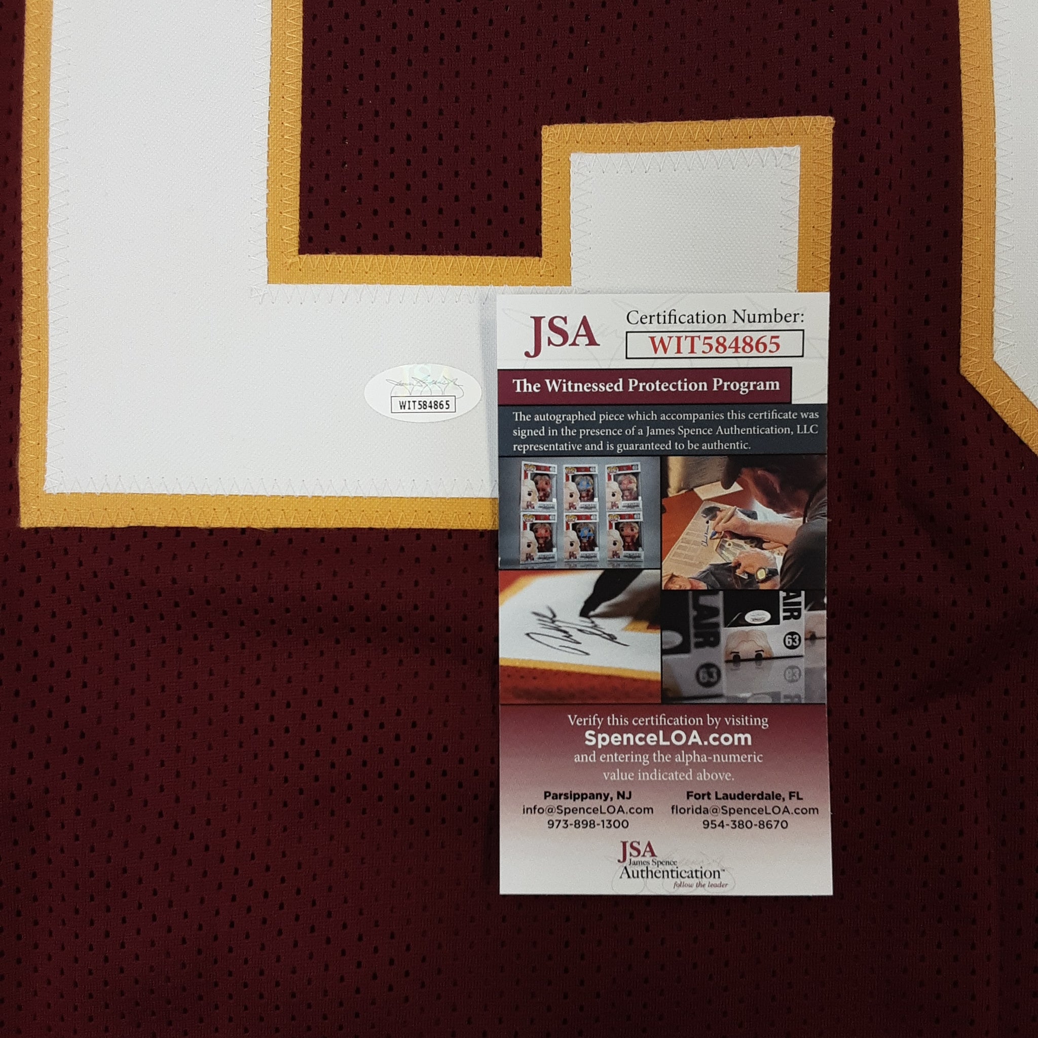 Clinton Portis Authentic Signed Pro Style Jersey Autographed JSA R1