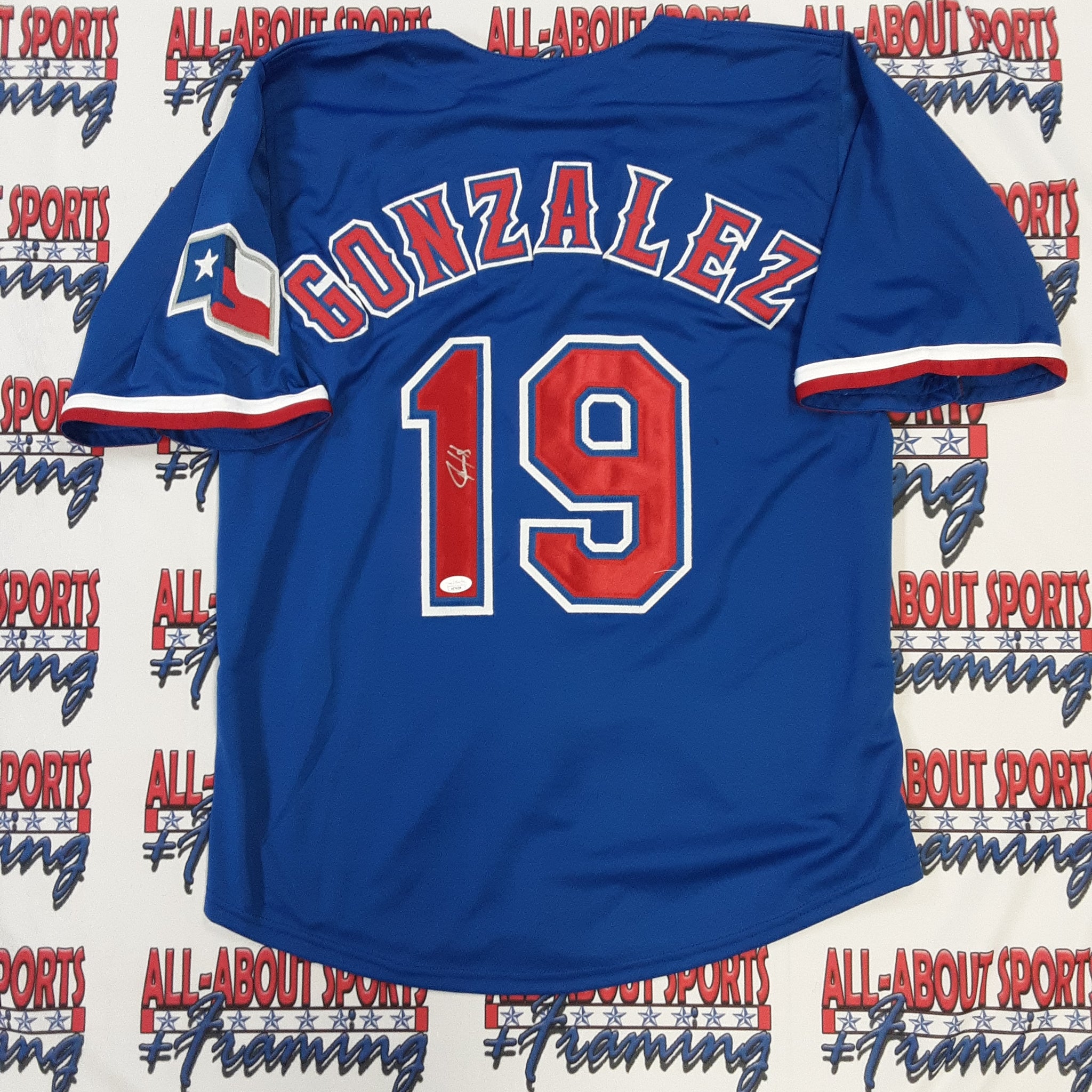 Juan Gonzalez Authentic Signed Pro Style Jersey Autographed JSA R1