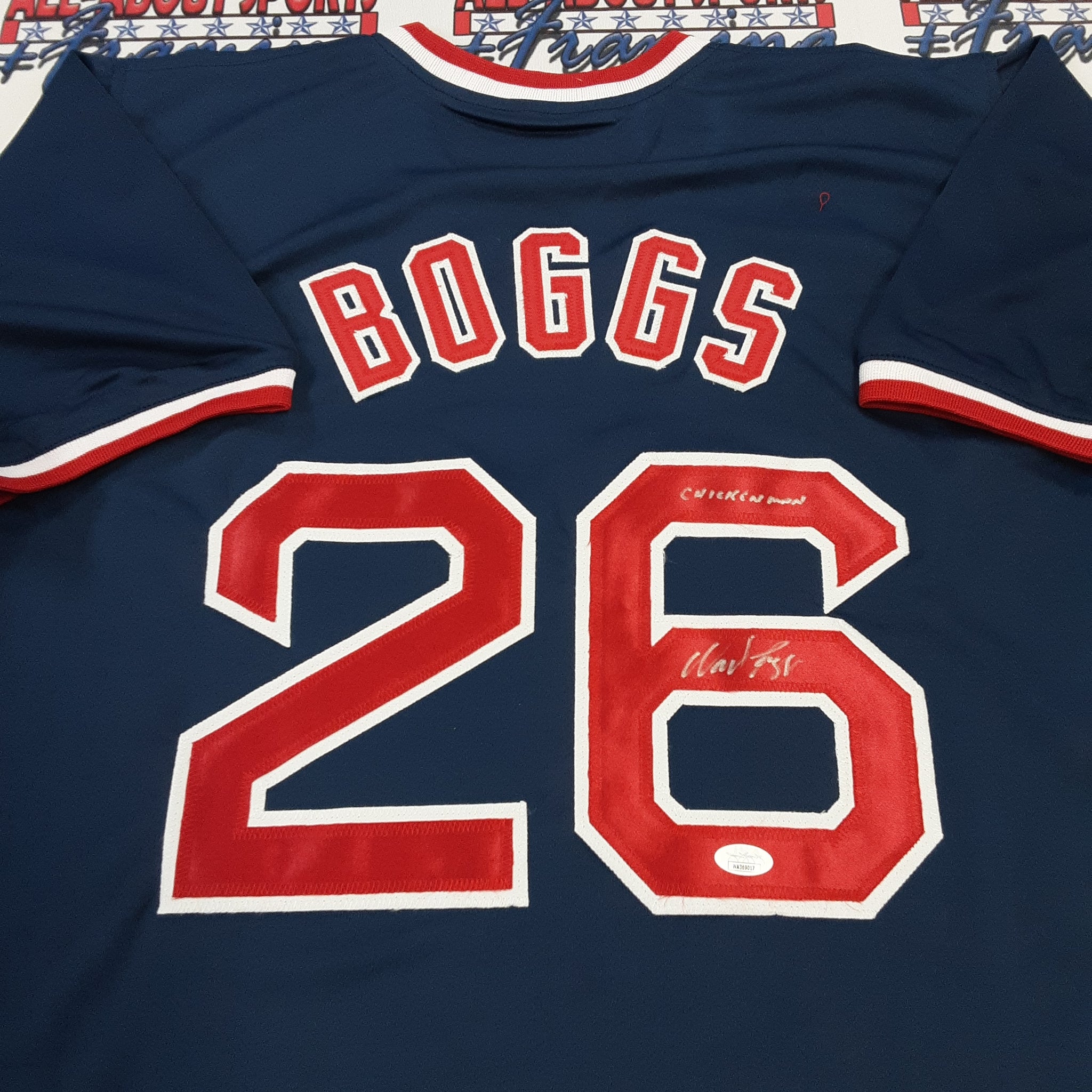 Wade Boggs Authentic Signed Pro Style Jersey Autographed JSA R1