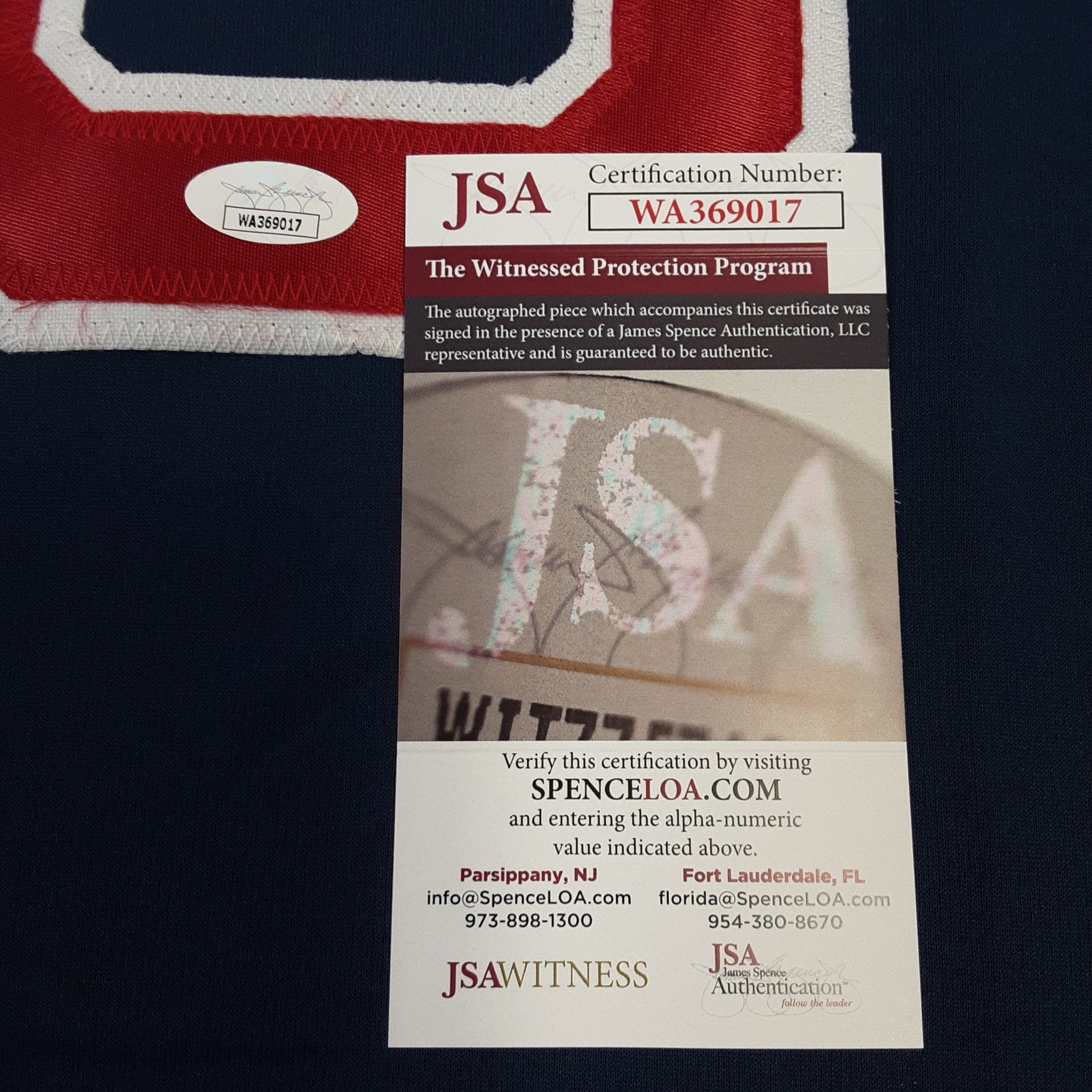 Wade Boggs Authentic Signed Pro Style Jersey Autographed JSA R1