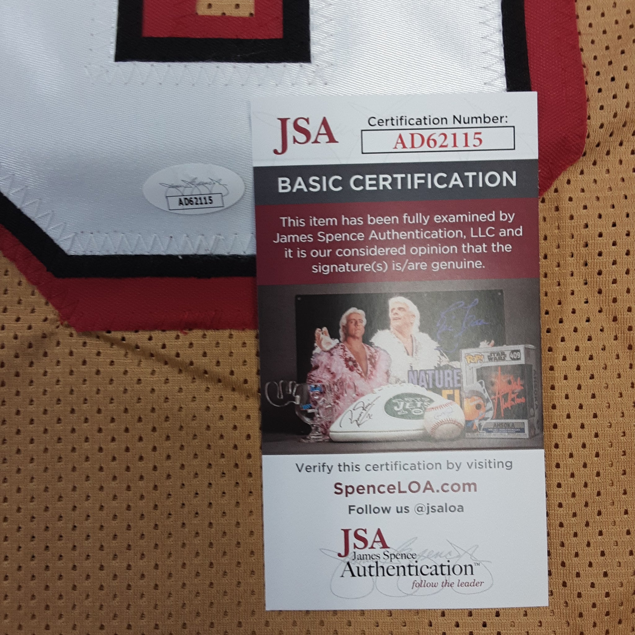 Garrison Hearst Authentic Signed Pro Style Jersey Autographed JSA R1