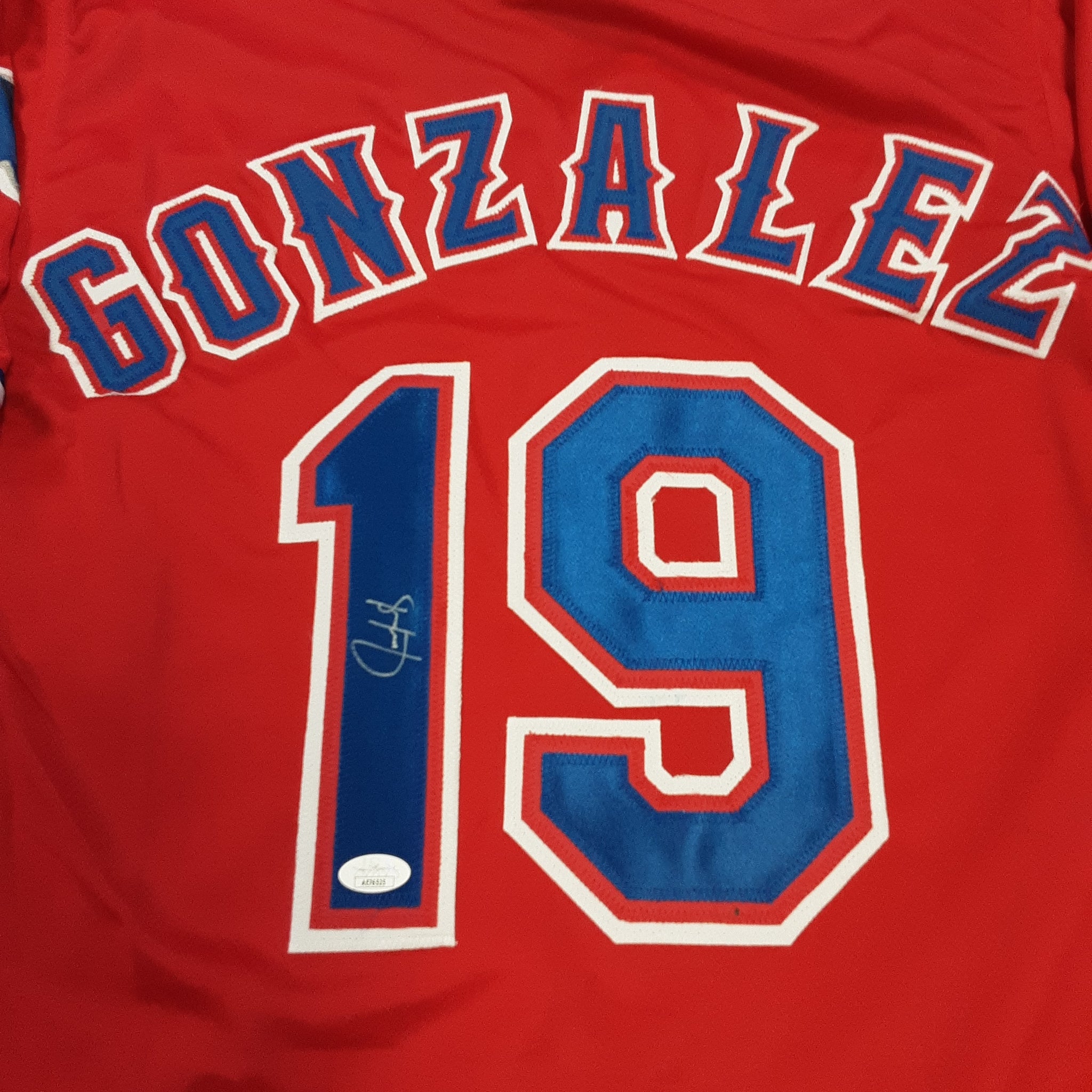 Juan Gonzalez Authentic Signed Pro Style Jersey Autographed JSA R1