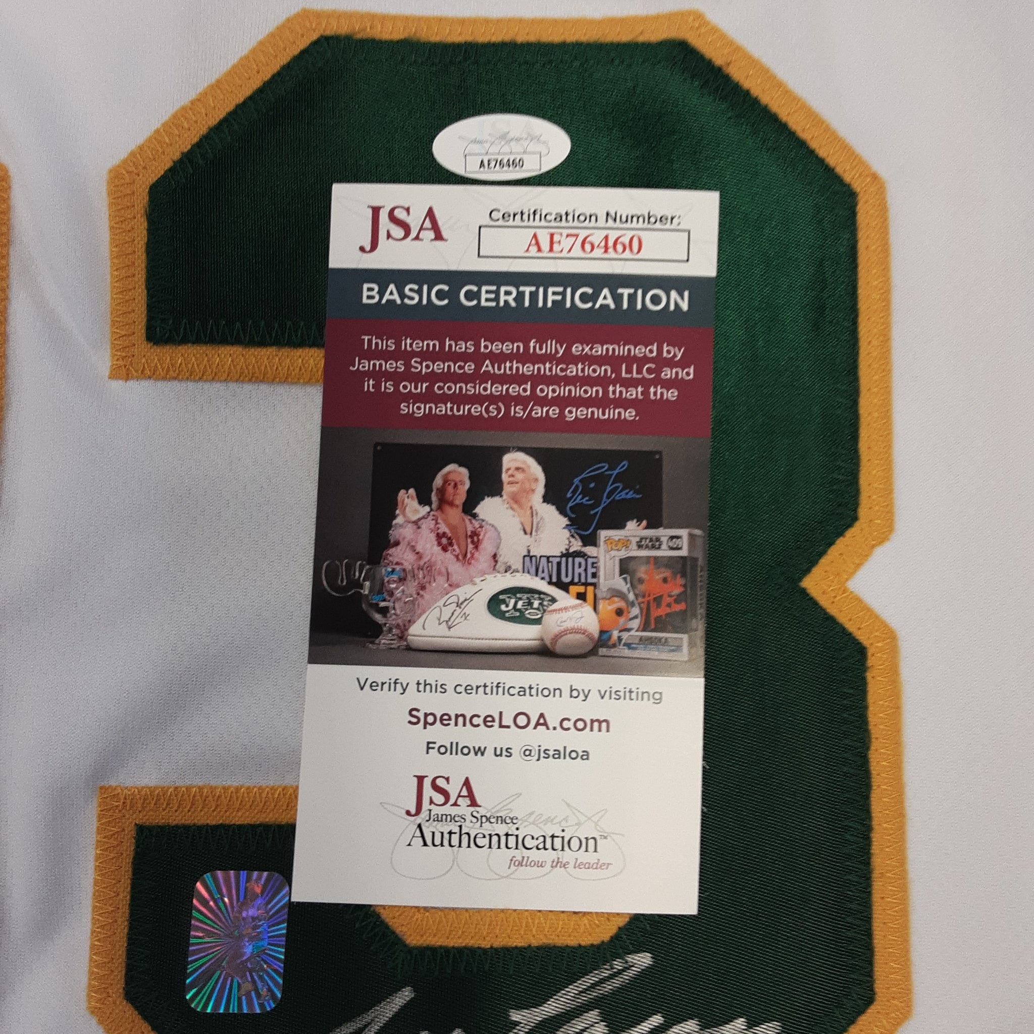 Jose Canseco Authentic Signed Pro Style Jersey Autographed JSA R1