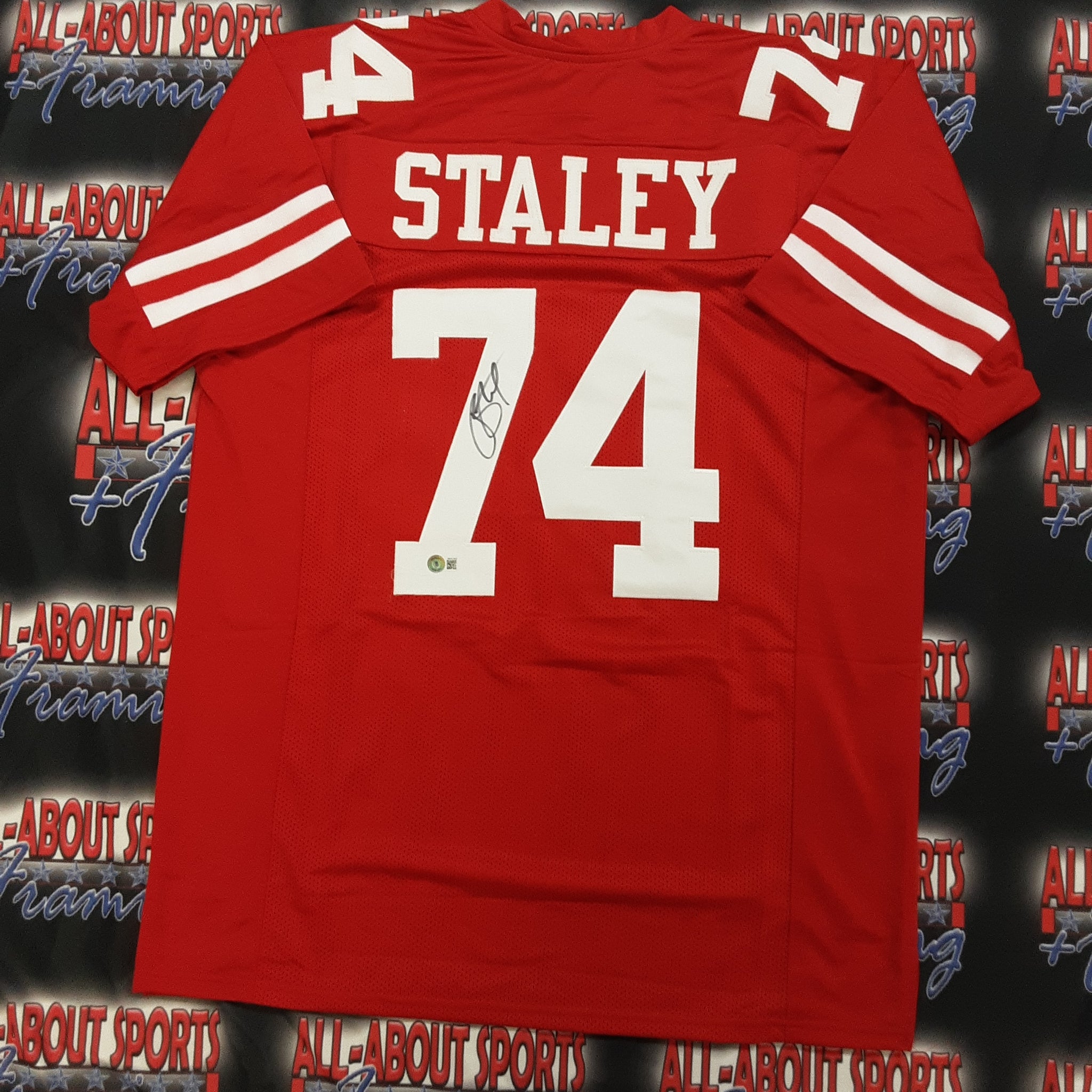 Joe Staley Authentic Signed Pro Style Jersey Autographed Beckett R1