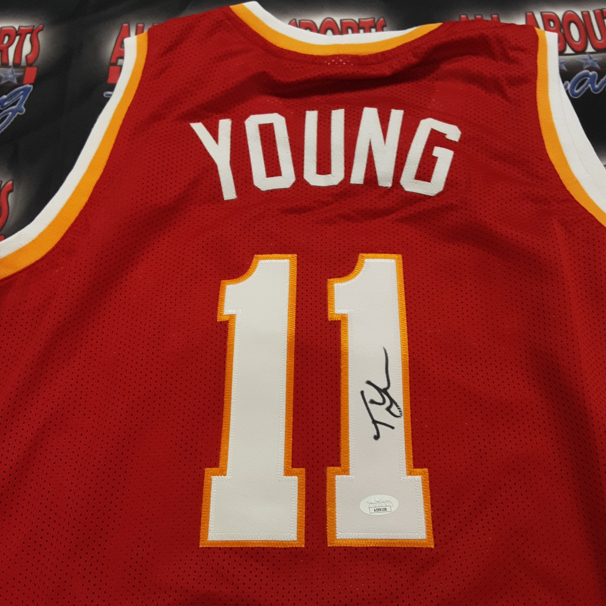 Trae Young Authentic Signed Pro Style Jersey Autographed JSA-