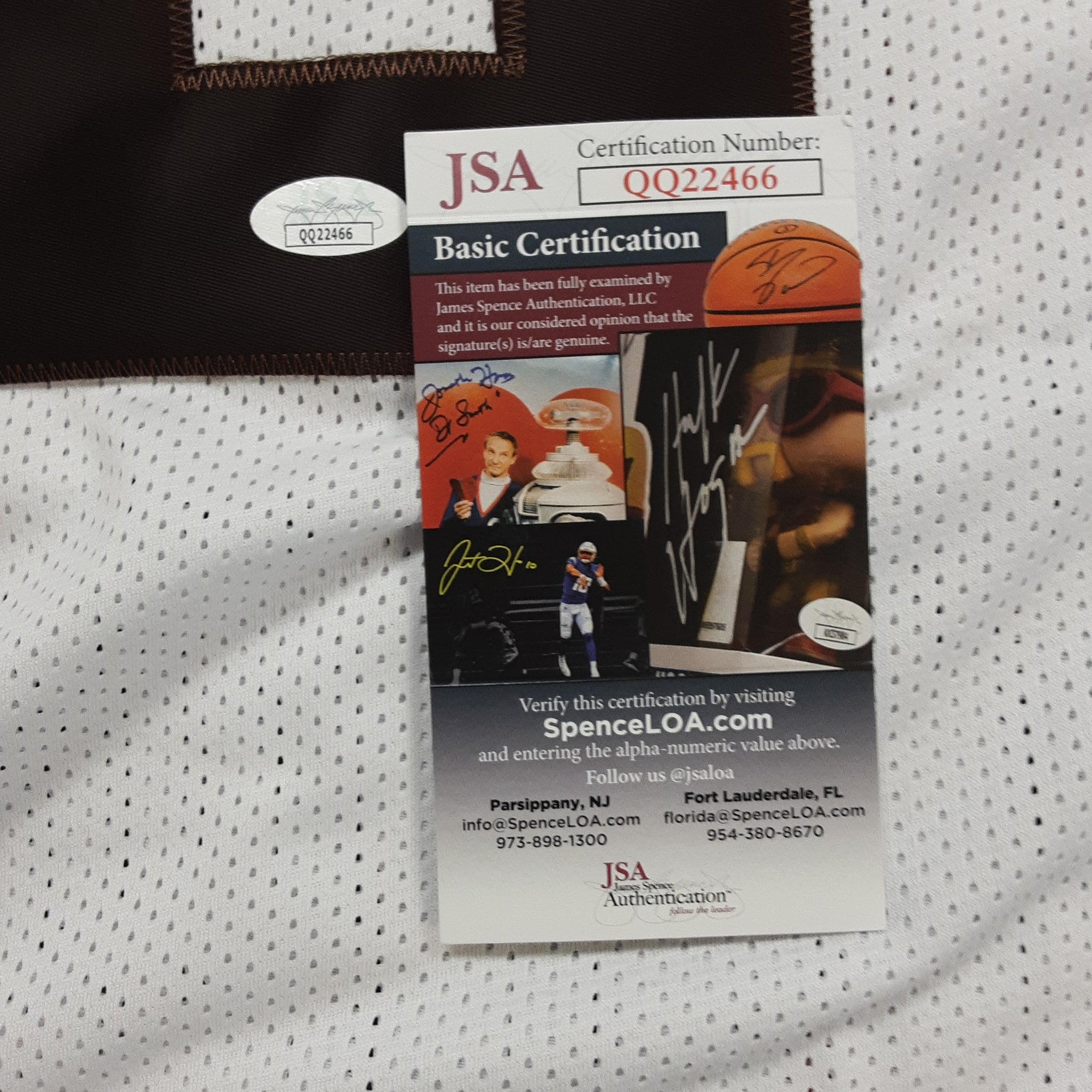 Ozzie Newsome Authentic Signed Pro Style Jersey Autographed JSA R1