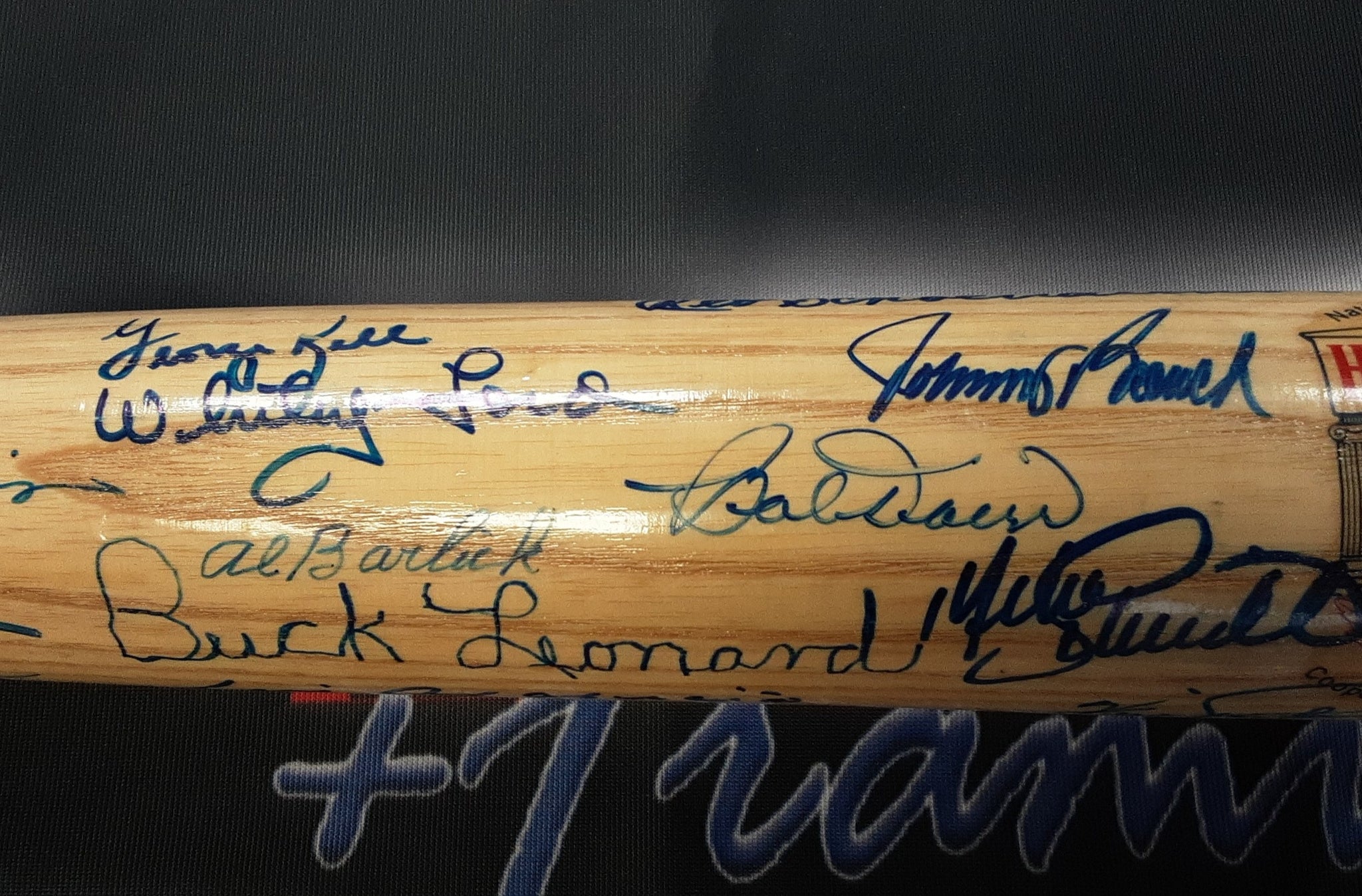 Ford, Bench, Schmidt, Gibson, Wilhelm, Jenkins, Fingers, Carew, and others 21 Signatures Authentic Signed Hall of Fame Baseball Bat Autographed JSA-