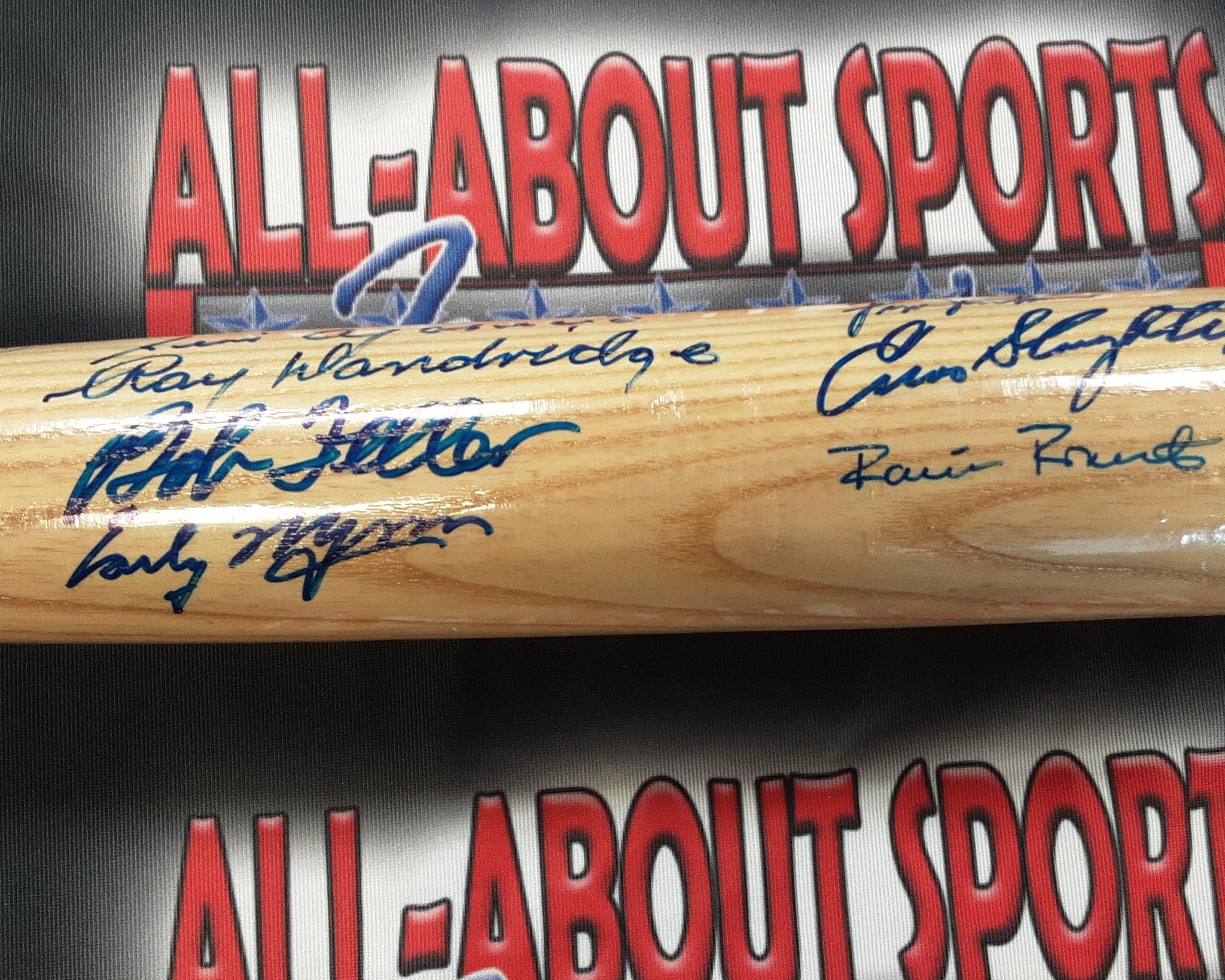 Ford, Bench, Schmidt, Gibson, Wilhelm, Jenkins, Fingers, Carew, and others 21 Signatures Authentic Signed Hall of Fame Baseball Bat Autographed JSA-