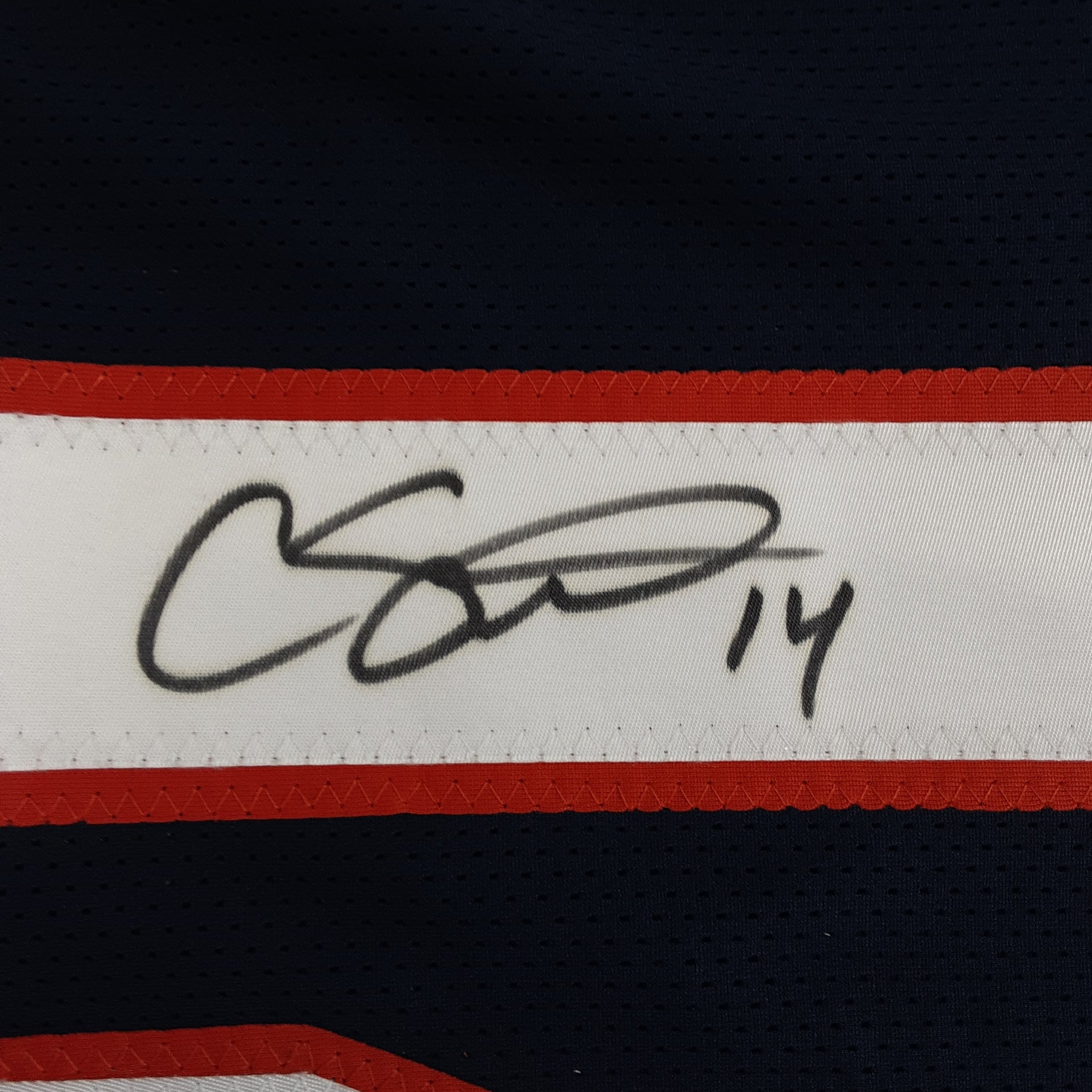 JUSTIN SIMMONS SIGNED CUSTOM WHITE PRO STYLE AUTOGRAPHED JERSEY PSA CO –  JAG Sports Marketing