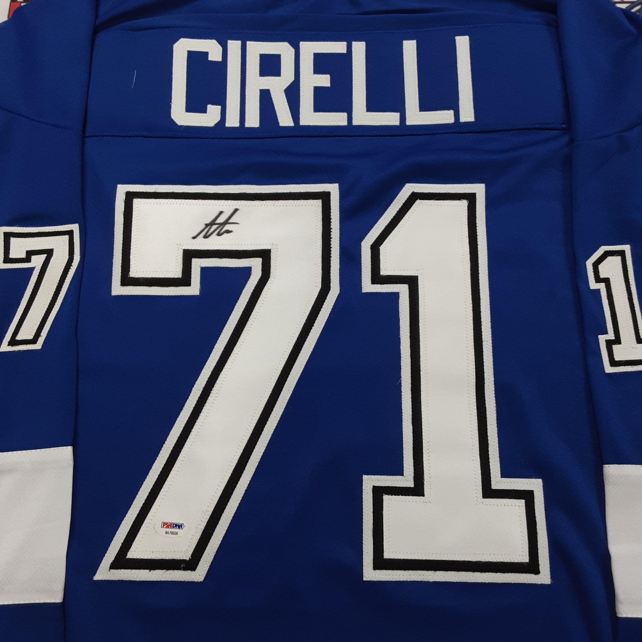 Anthony Cirelli signed jersey autographed NHL Tampa Bay Lightning PSA COA