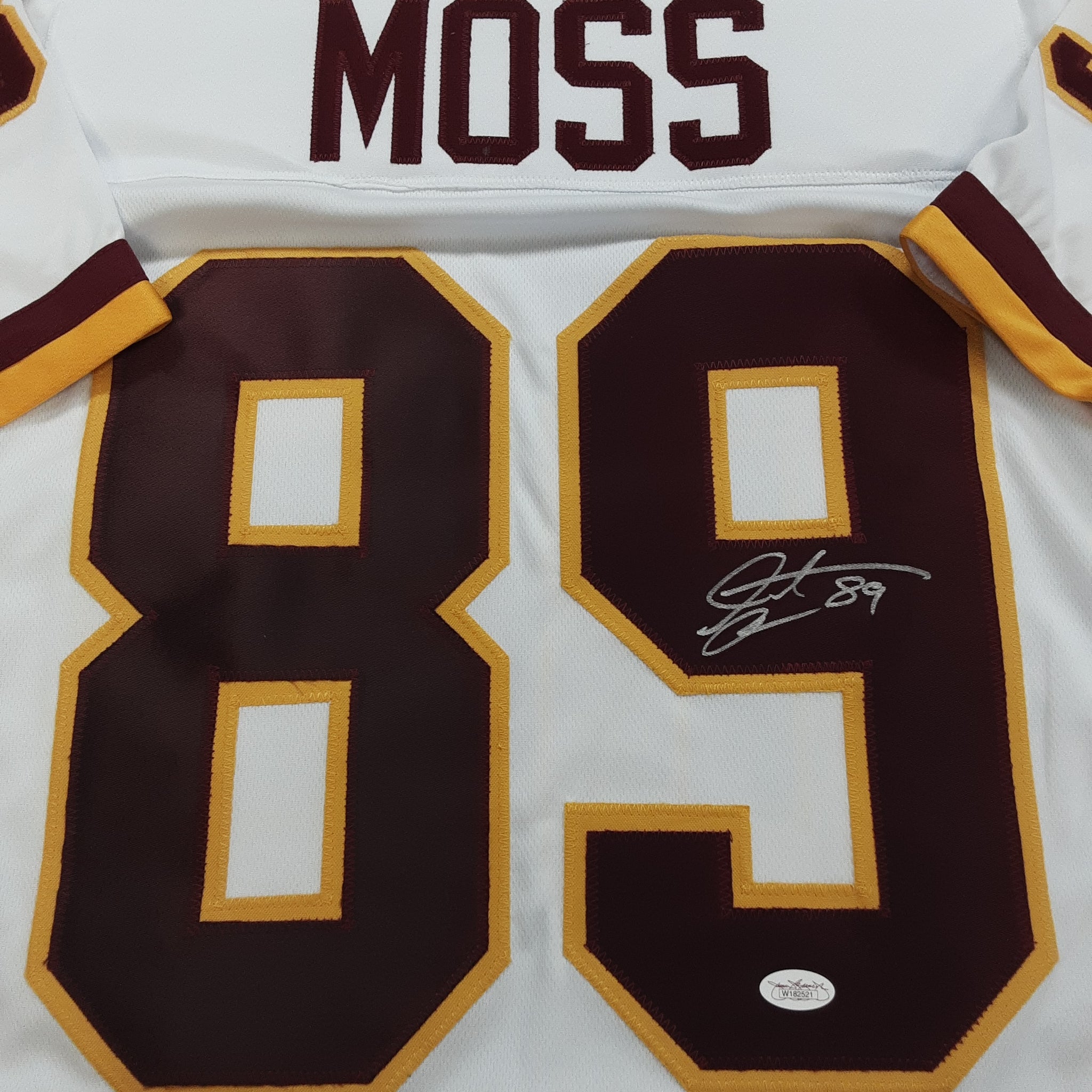 Santana Moss Authentic Signed Pro Style Jersey Autographed JSA-