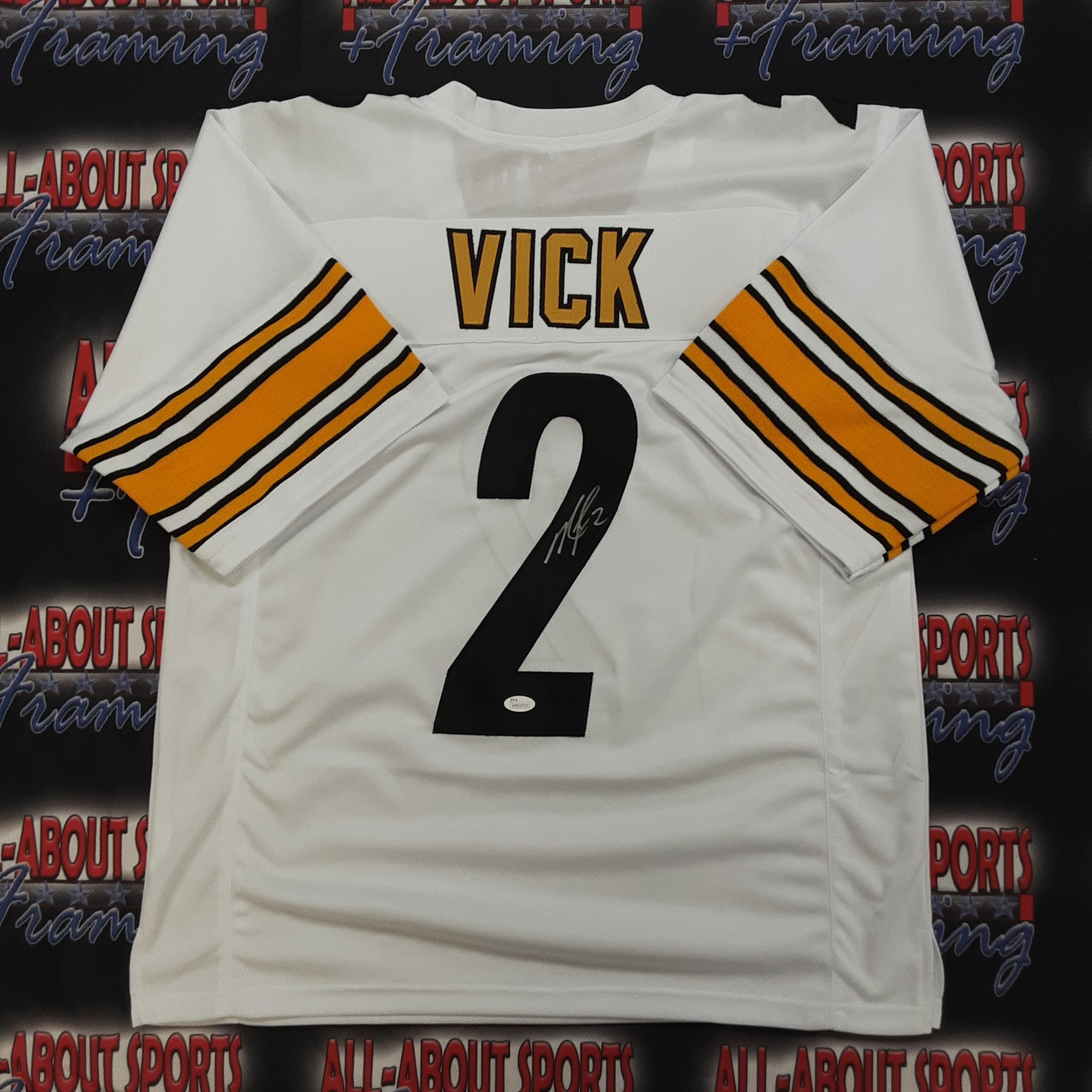 Michael Vick Signed Atlanta White Football Jersey JSA 