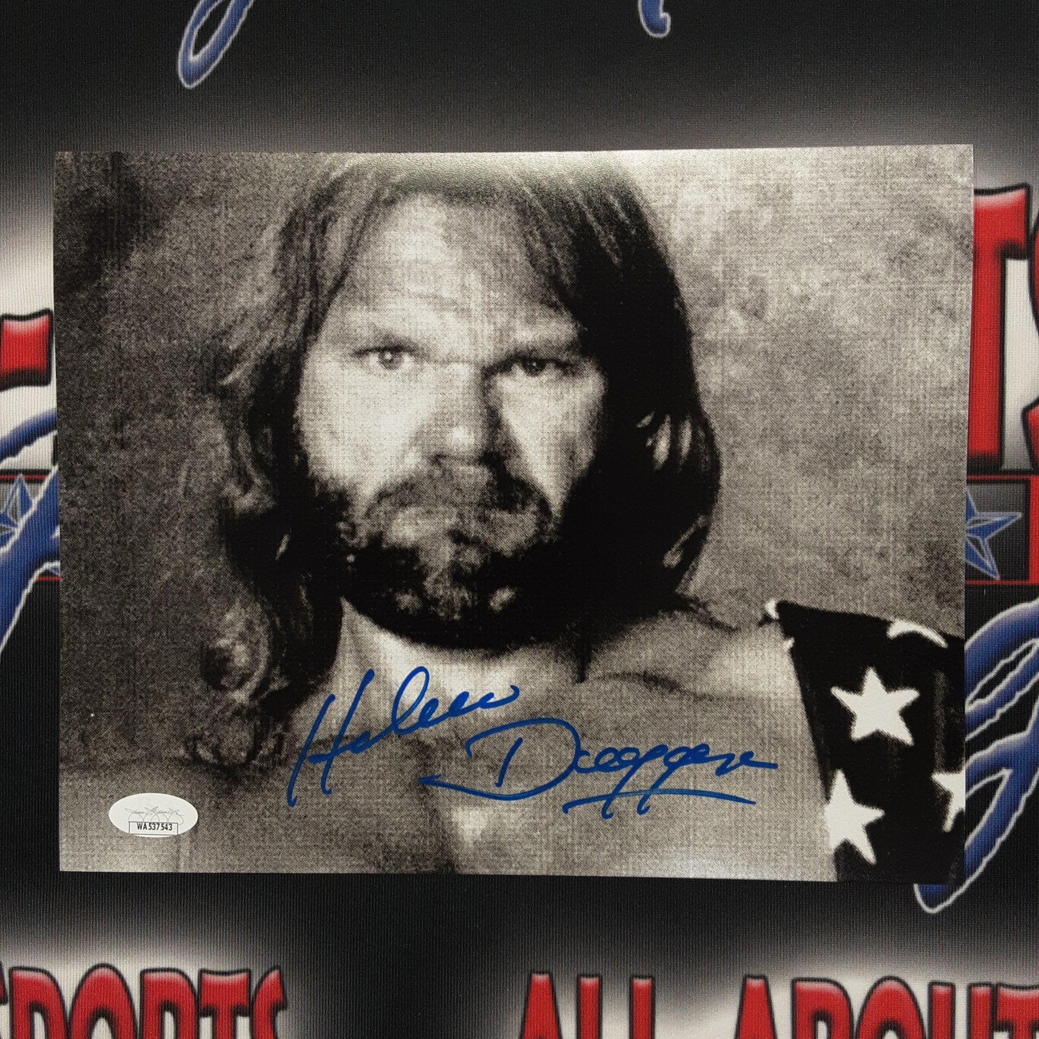 "Hacksaw" Jim Duggan Authentic Signed 8x10 Photo Autographed JSA.