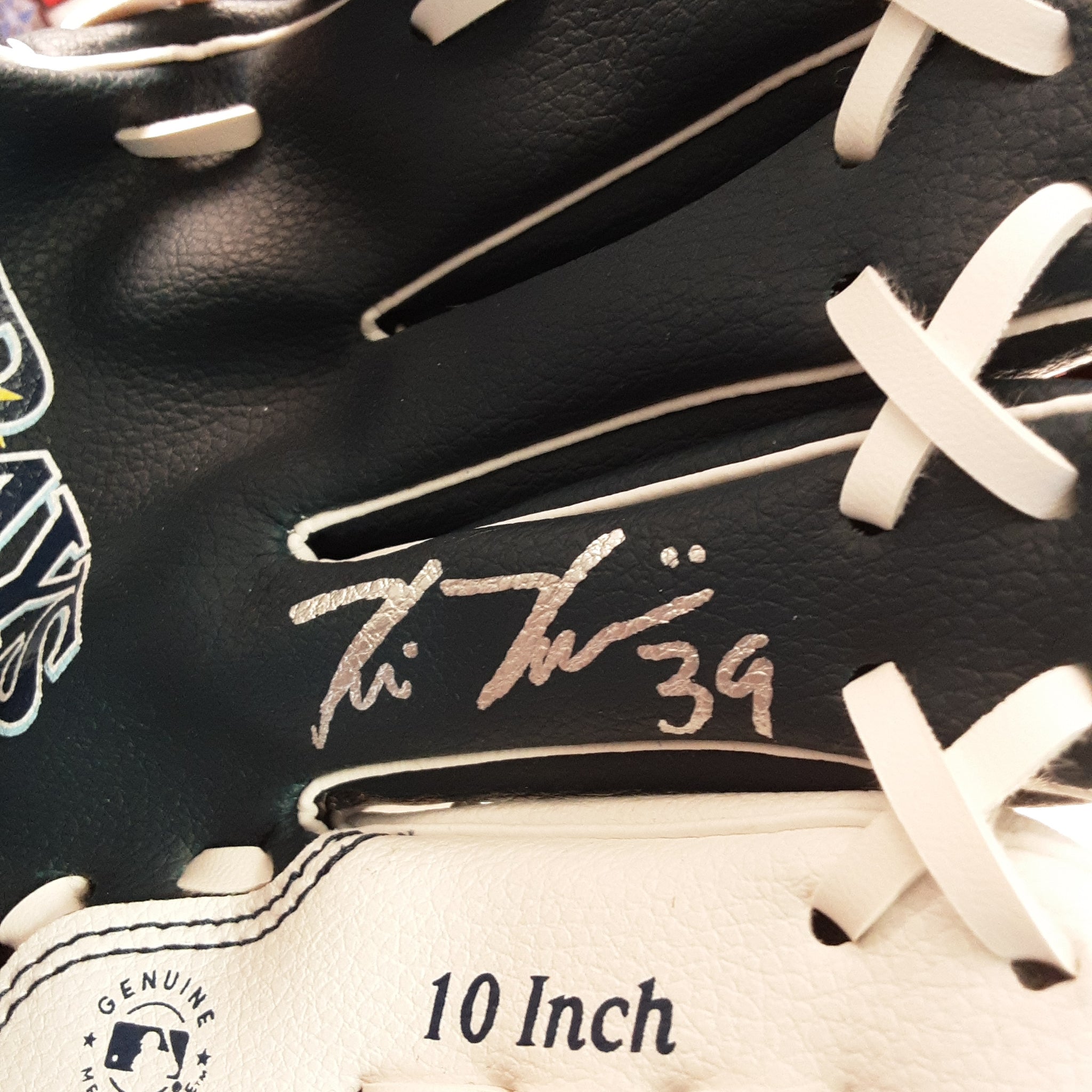 Kevin Kiermaier Replica Signed Baseball Glove Autographed JSA-