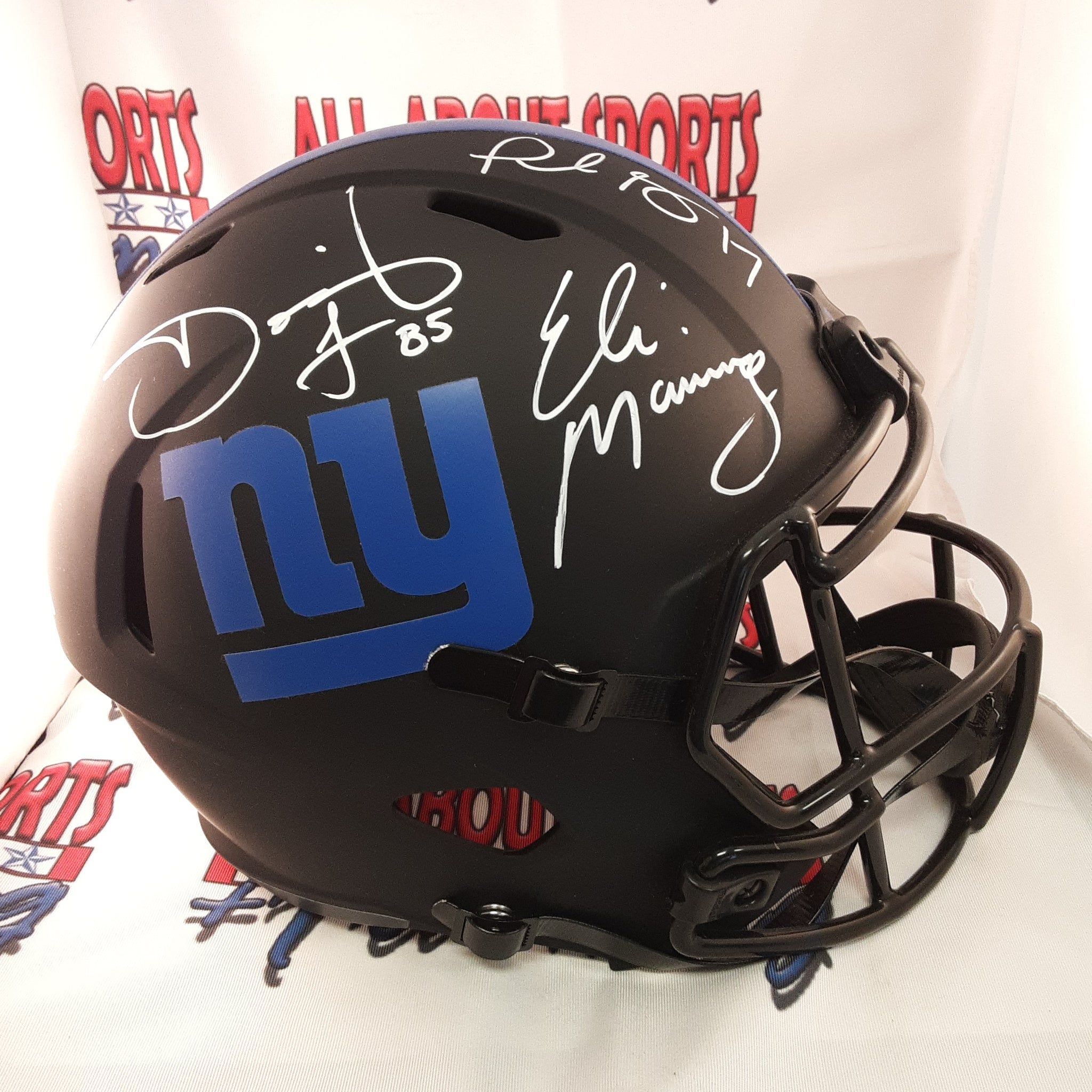 Eli Manning Plaxico Burress Amani Toomer David Tyree Authentic Signed