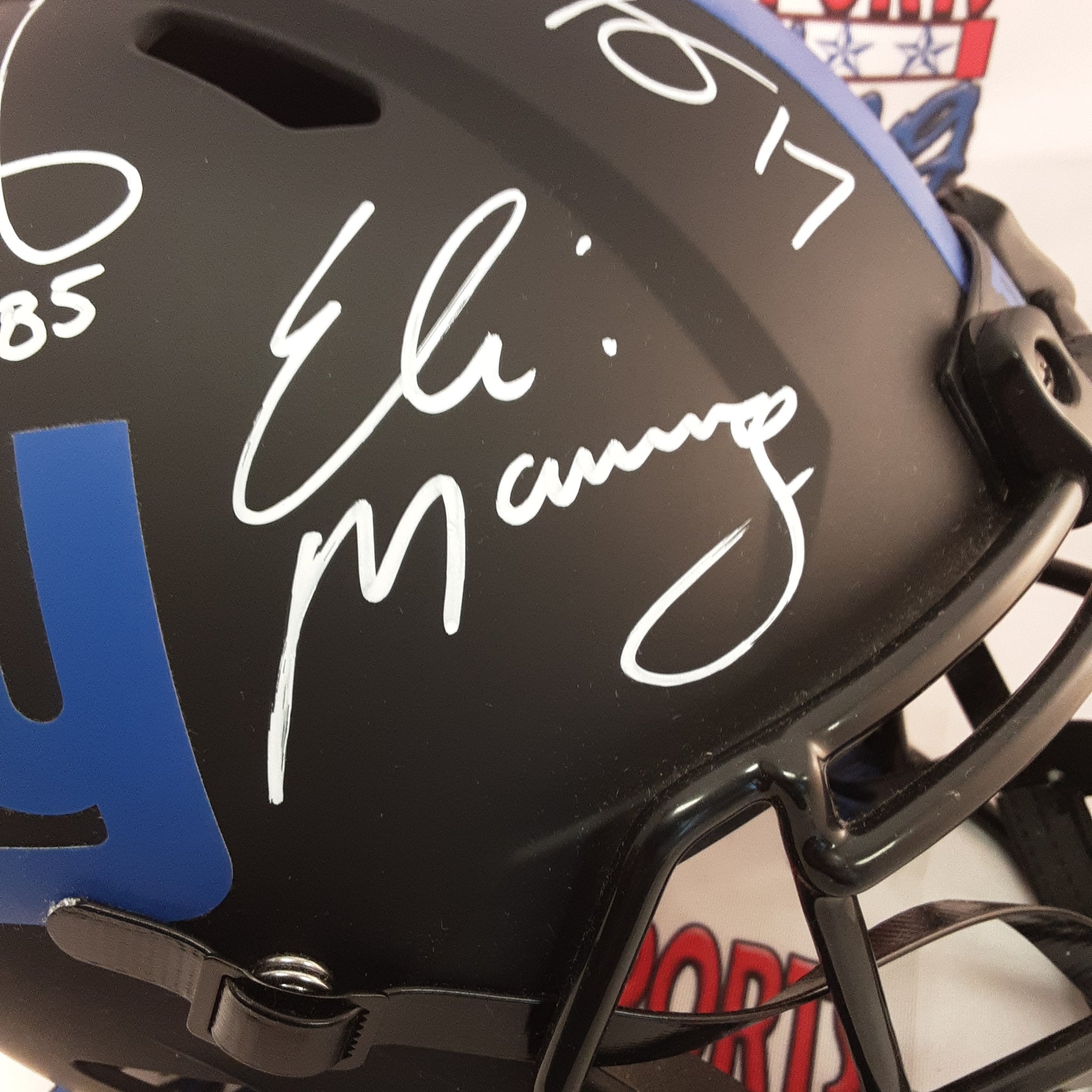 Eli Manning Authentic Signed Autographed Mini Helmet JSA.