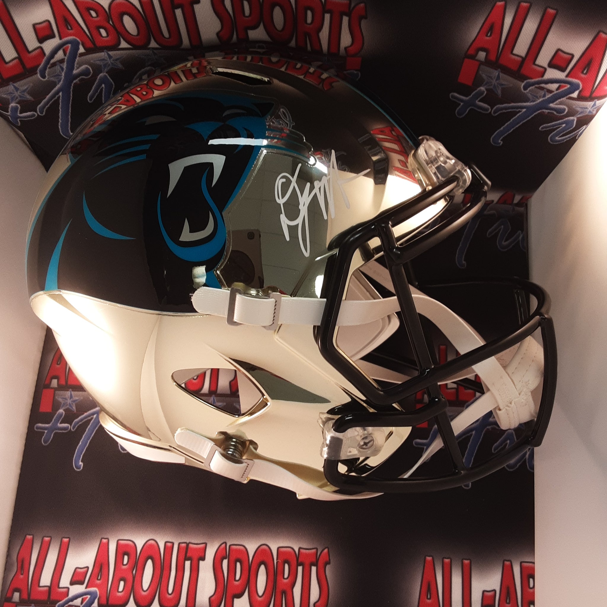 DJ Moore Authentic Signed Autographed Full-size Chrome Replica Helmet Beckett-