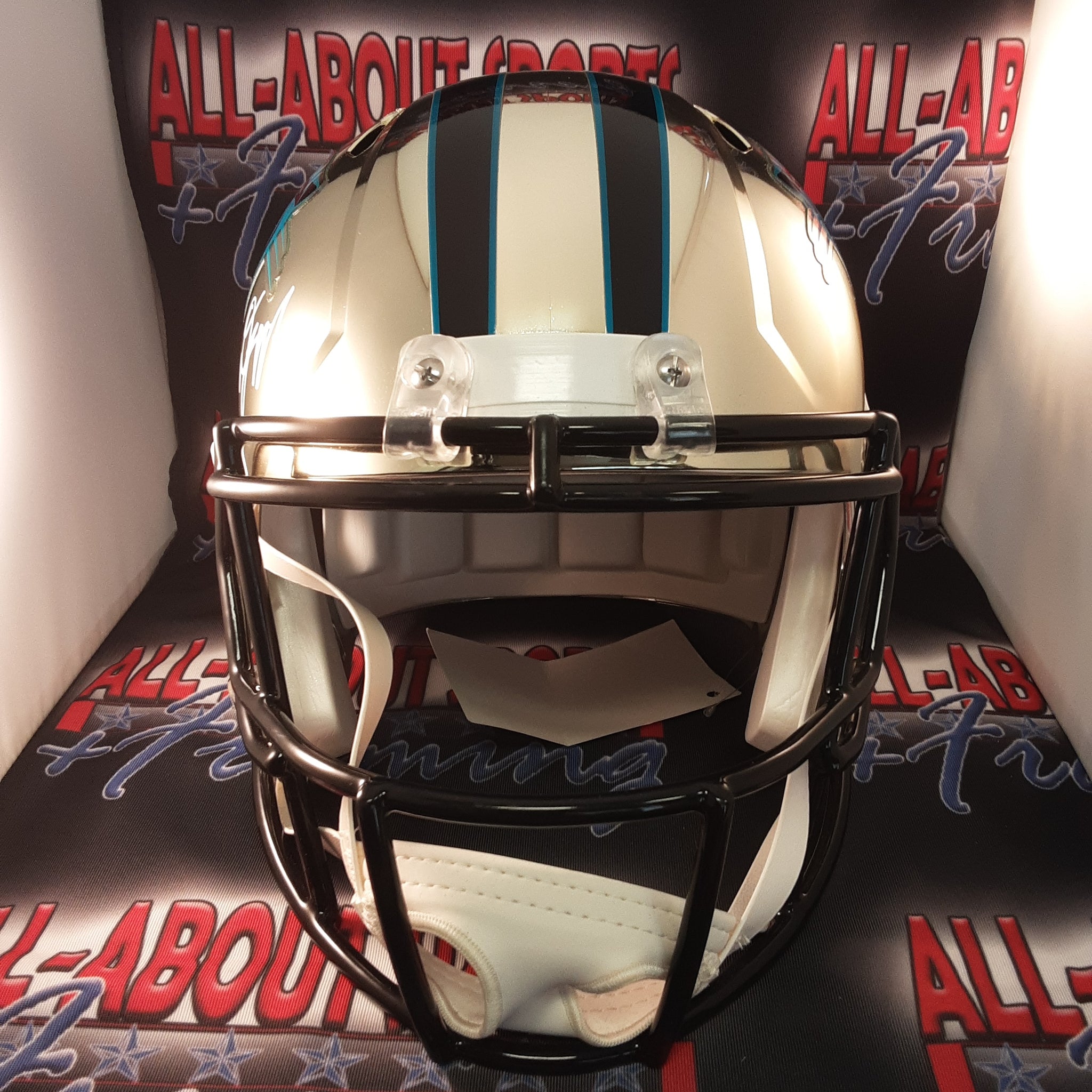 DJ Moore Authentic Signed Autographed Full-size Chrome Replica Helmet Beckett-