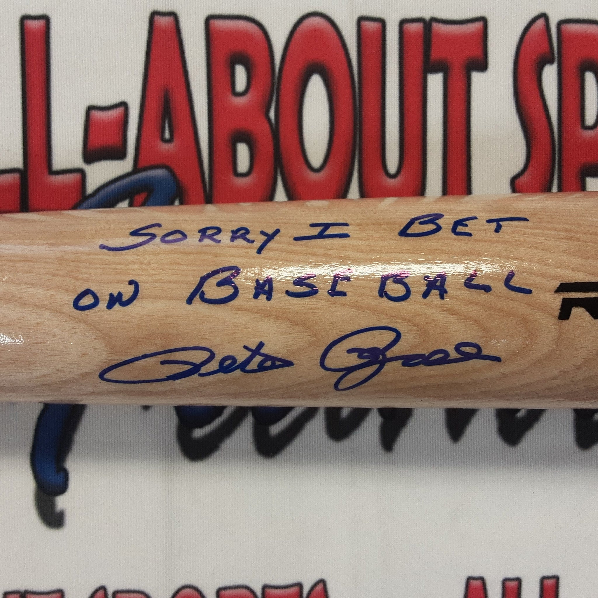 Pete Rose Authentic Signed Pro Style Baseball Bat Autographed JSA-