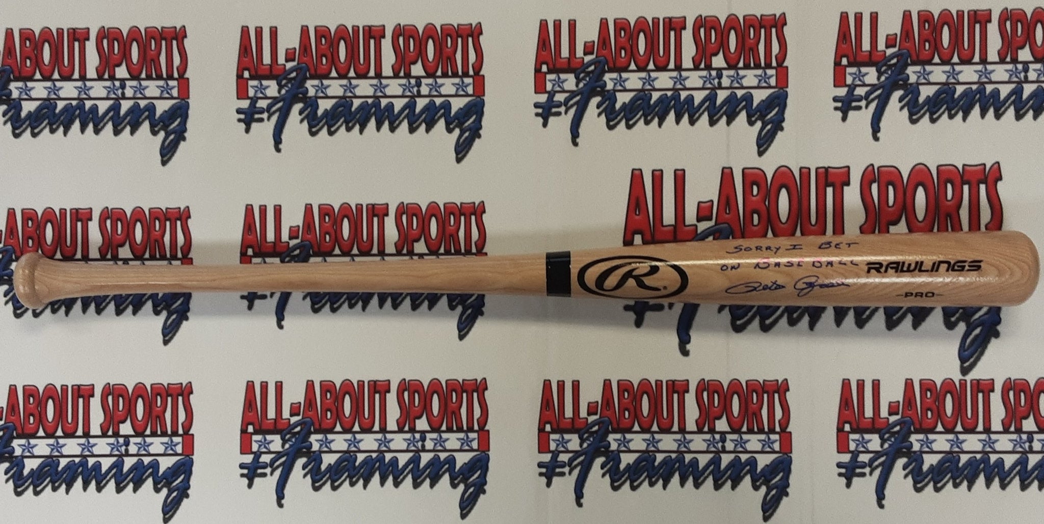 Pete Rose Authentic Signed Pro Style Baseball Bat Autographed JSA-
