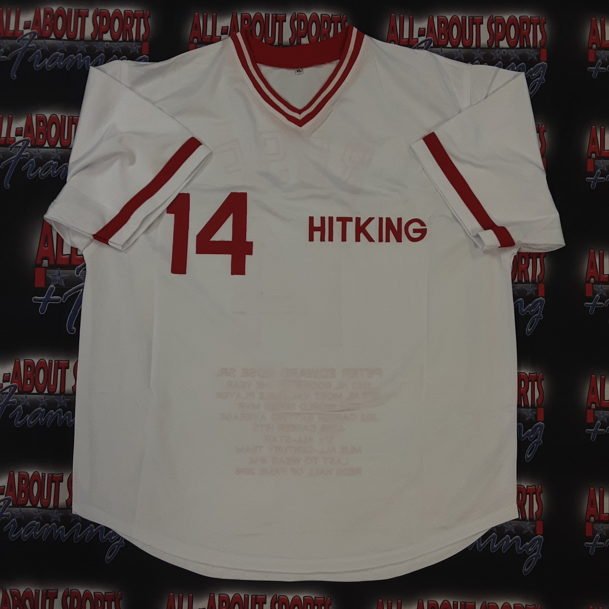 Pete Rose Authentic Signed Pro Style Jersey Autographed JSA