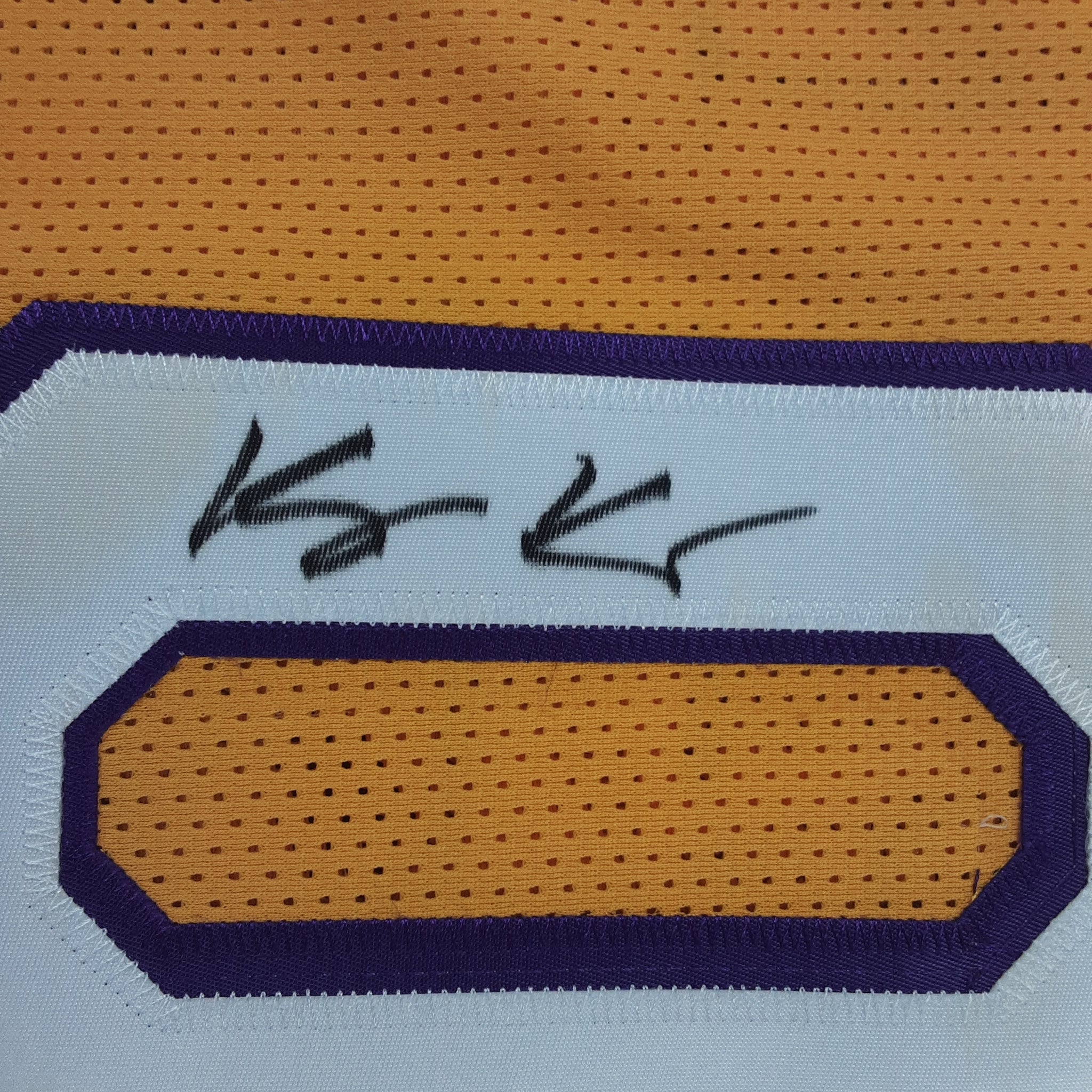  Kyle Kuzma Autographed/Signed Pro Style Black XL