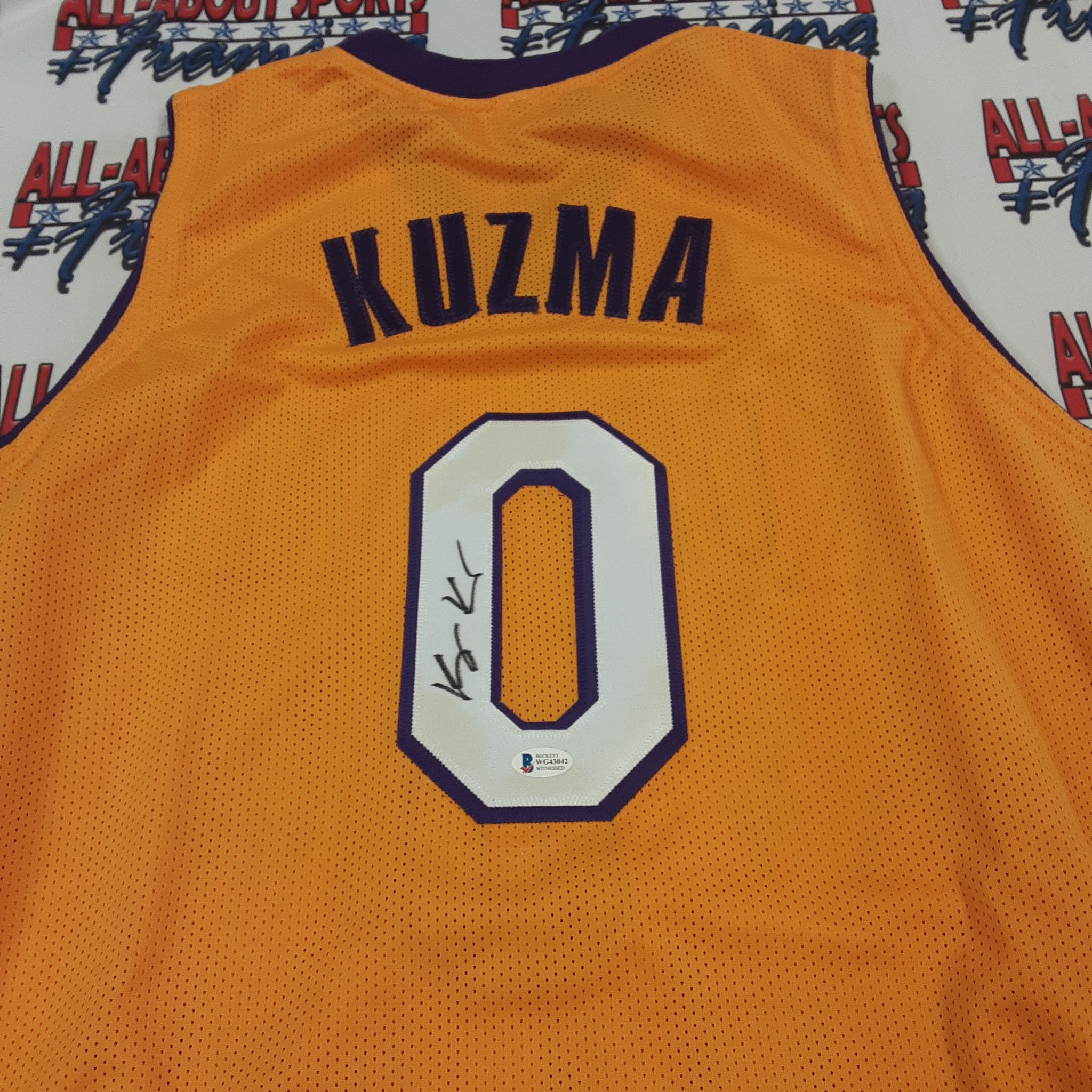 Kyle Kuzma Authentic Signed Pro Style Jersey Autographed Beckett-