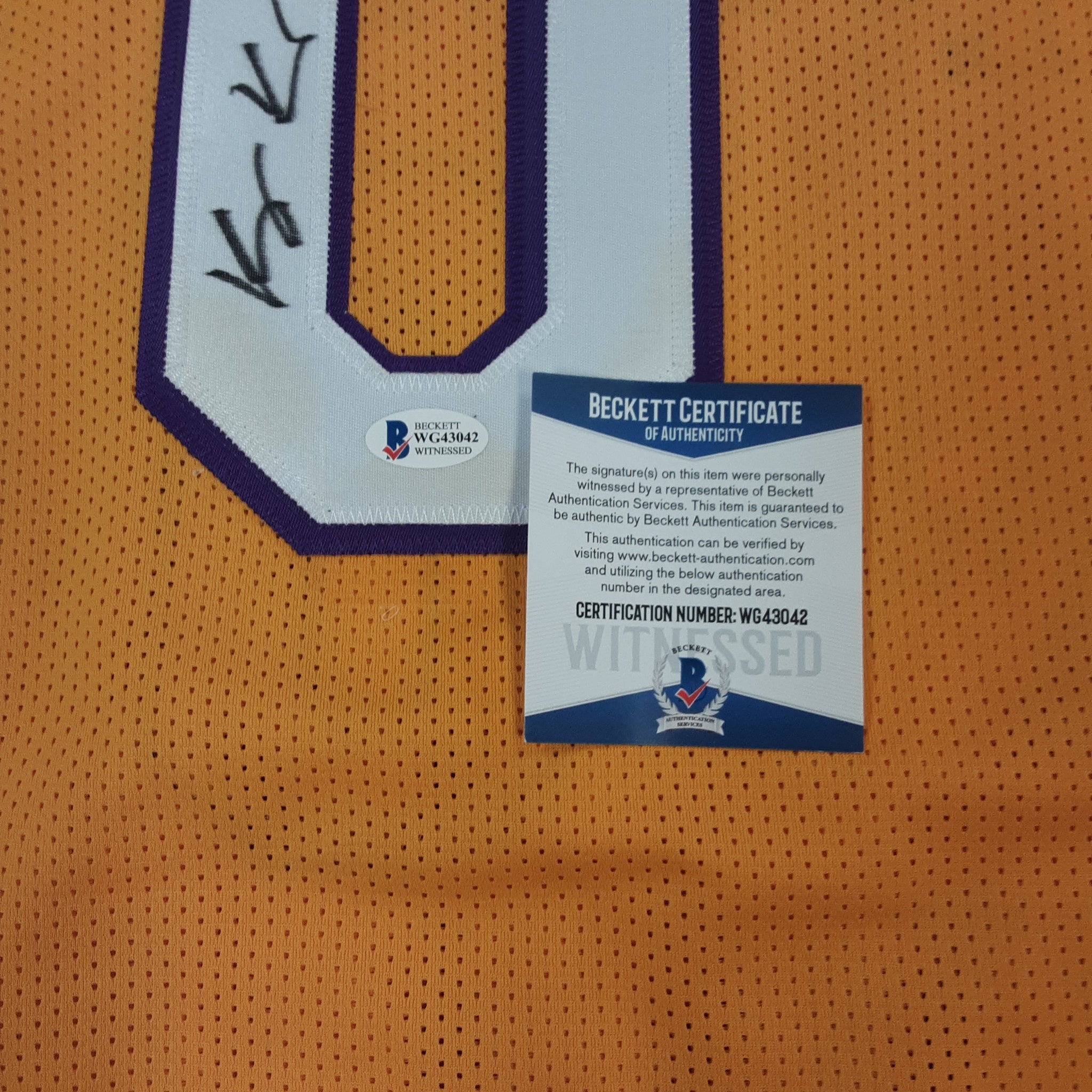 Kyle Kuzma Authentic Signed Pro Style Jersey Autographed Beckett-