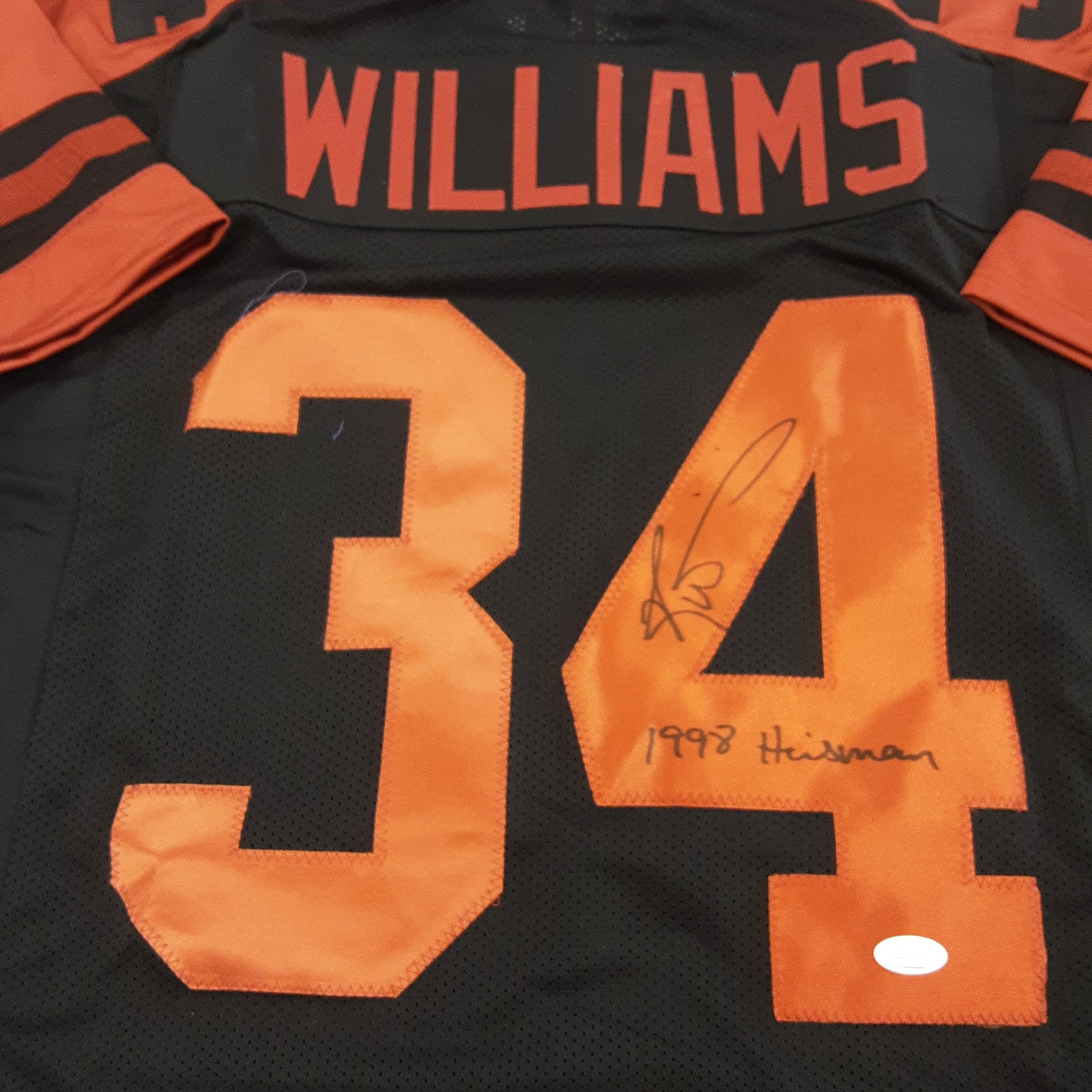 Ricky Williams Authentic Signed Pro Style Jersey Autographed with Inscription JSA-