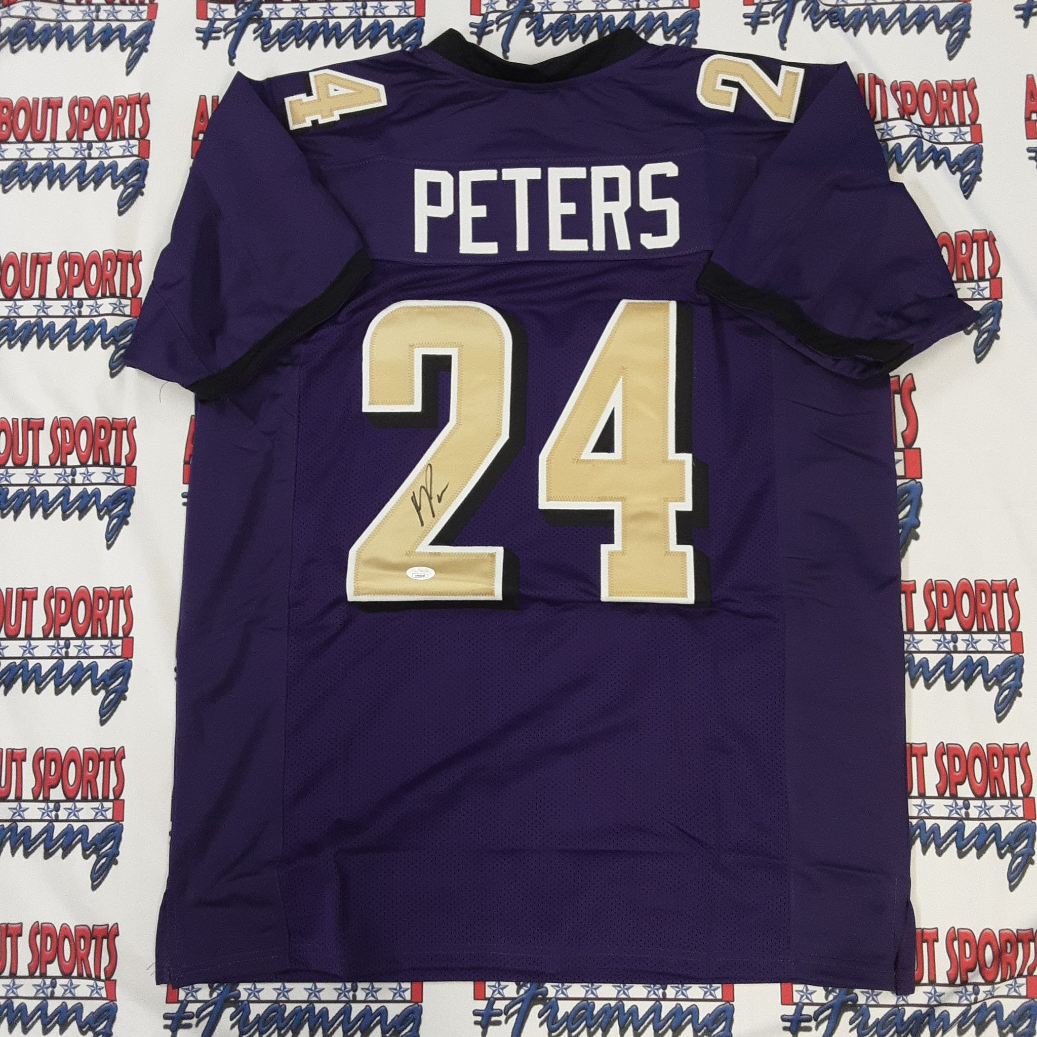 Marcus Peters Authentic Signed Pro Style Jersey Autographed JSA